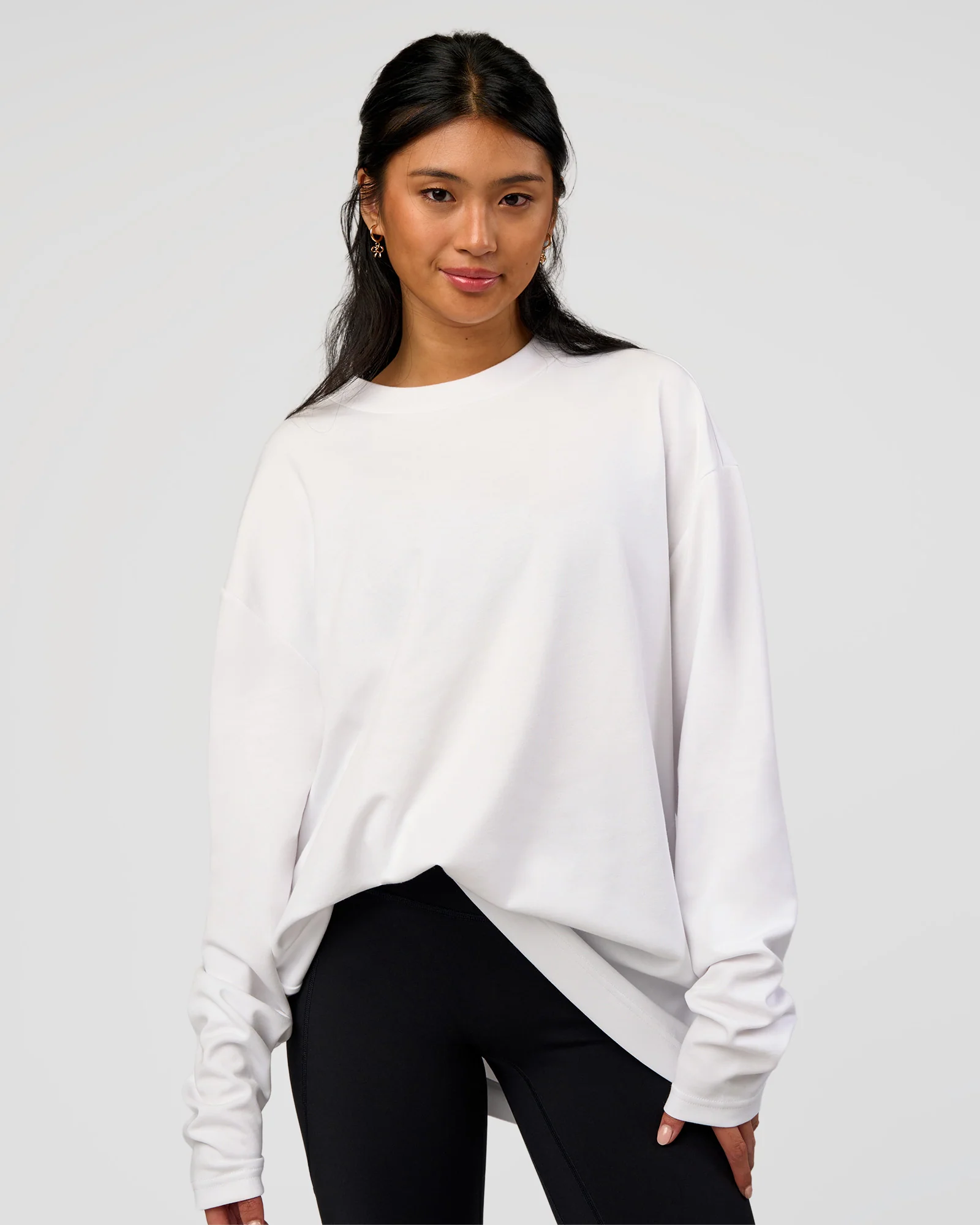 AfterDark ZeroCrease Long Sleeve Tee - White - Image 4