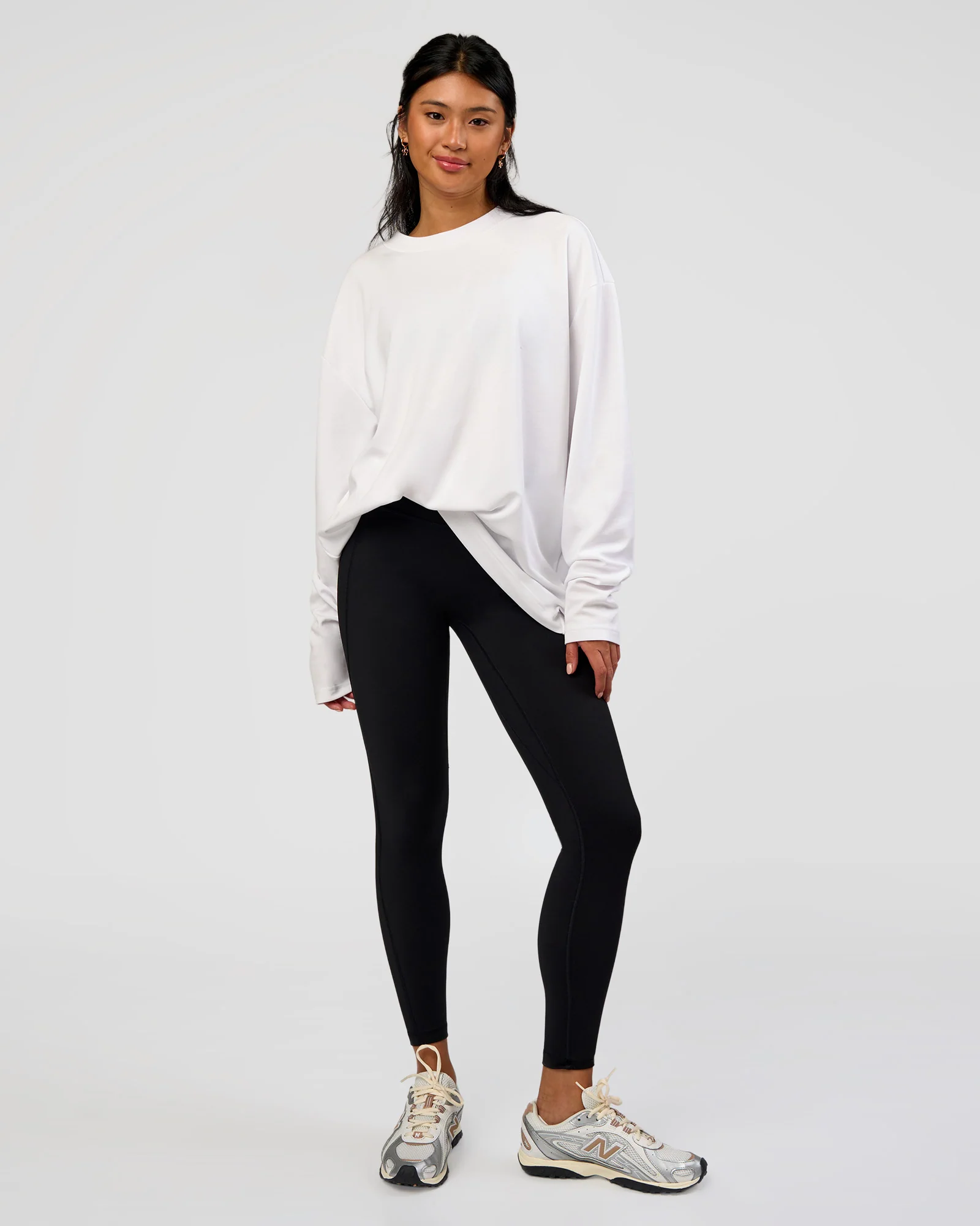AfterDark ZeroCrease Long Sleeve Tee - White - Image 5