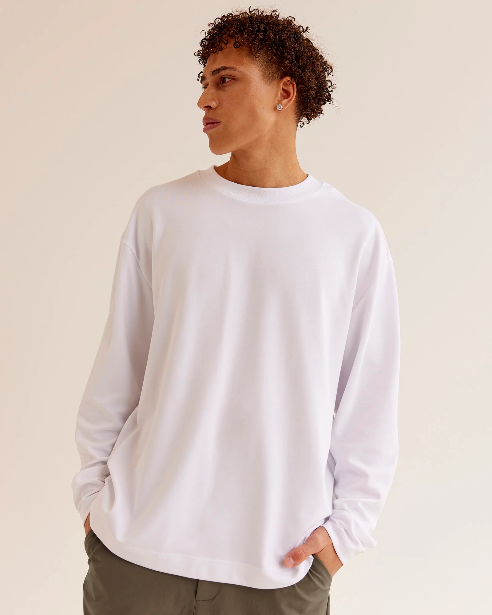 AfterDark ZeroCrease Long Sleeve Tee - White - Image 7