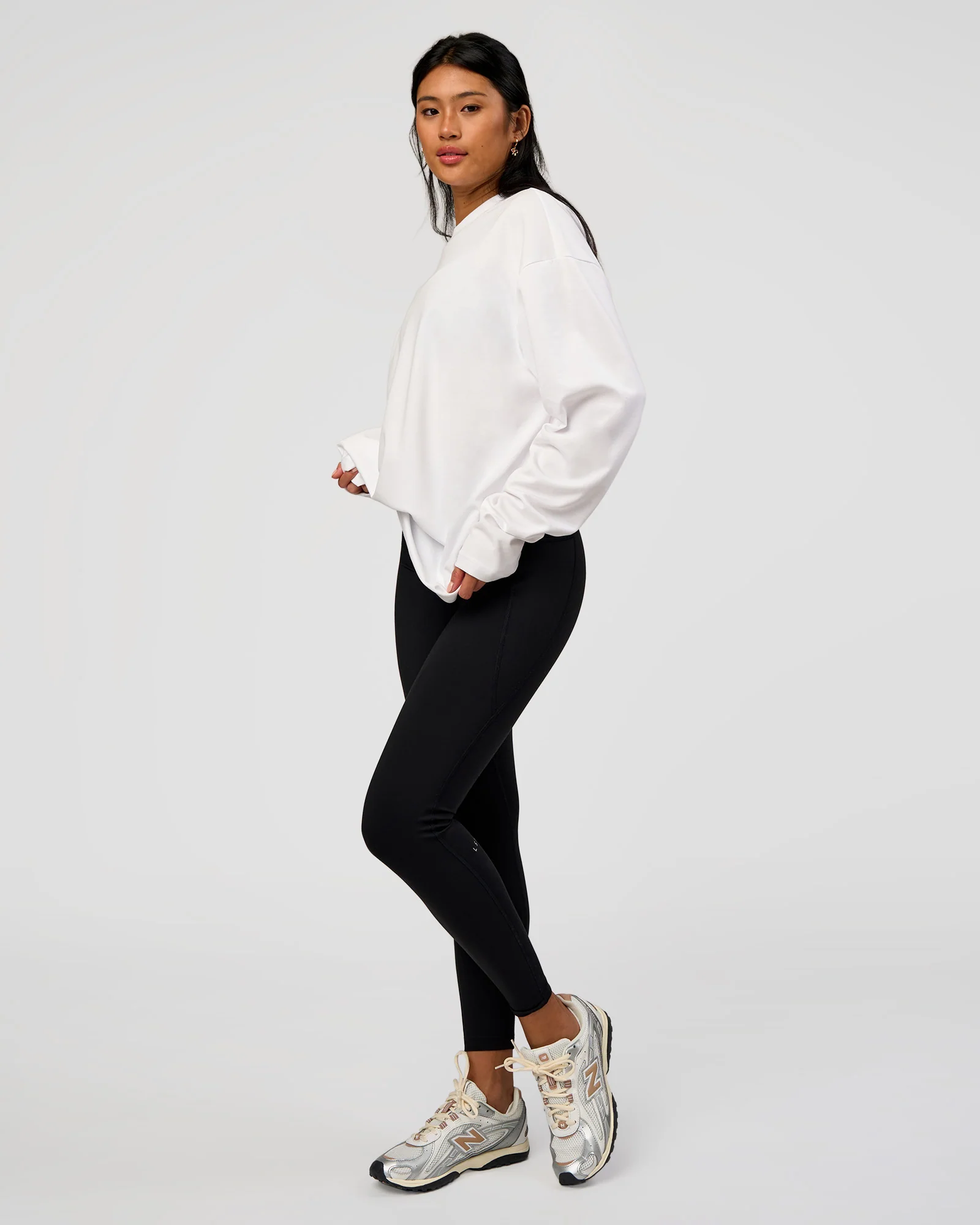 AfterDark ZeroCrease Long Sleeve Tee - White - Image 9
