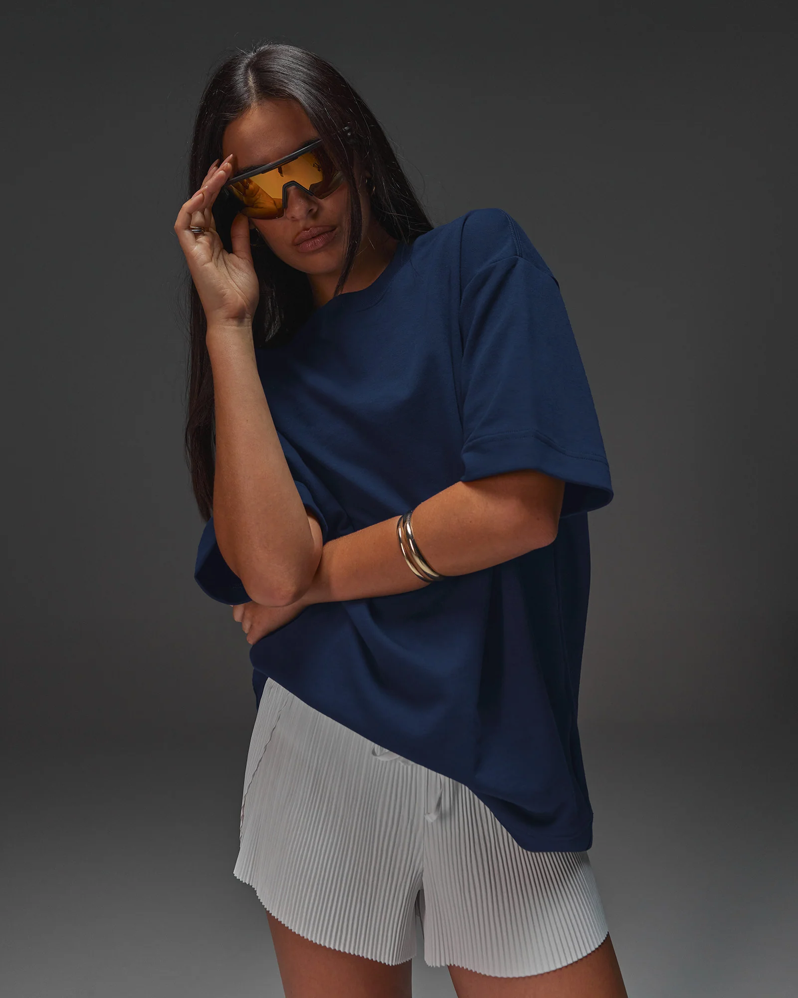 AfterDark ZeroCrease Oversized Tee - Future Navy - Image 10