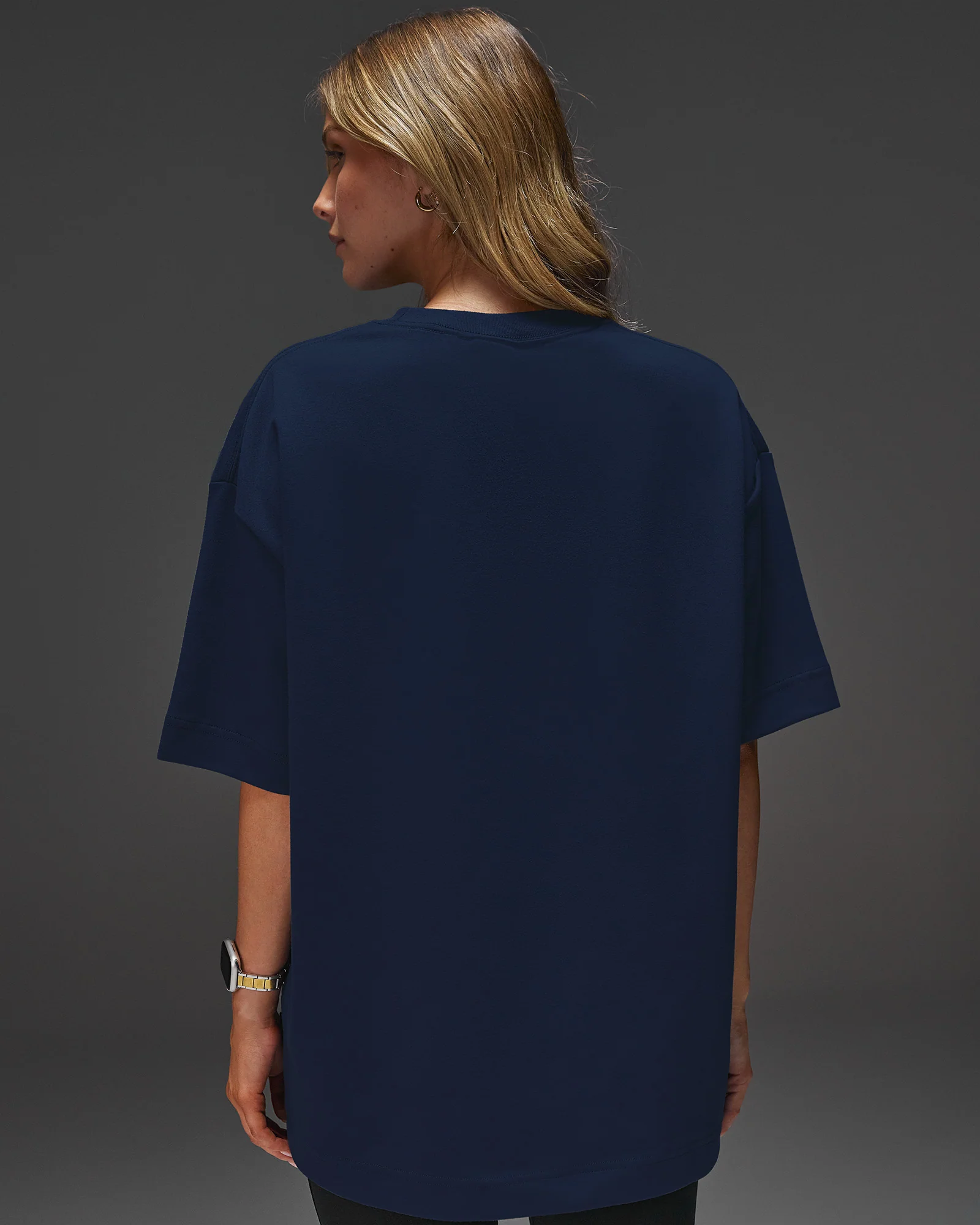 AfterDark ZeroCrease Oversized Tee - Future Navy - Image 11