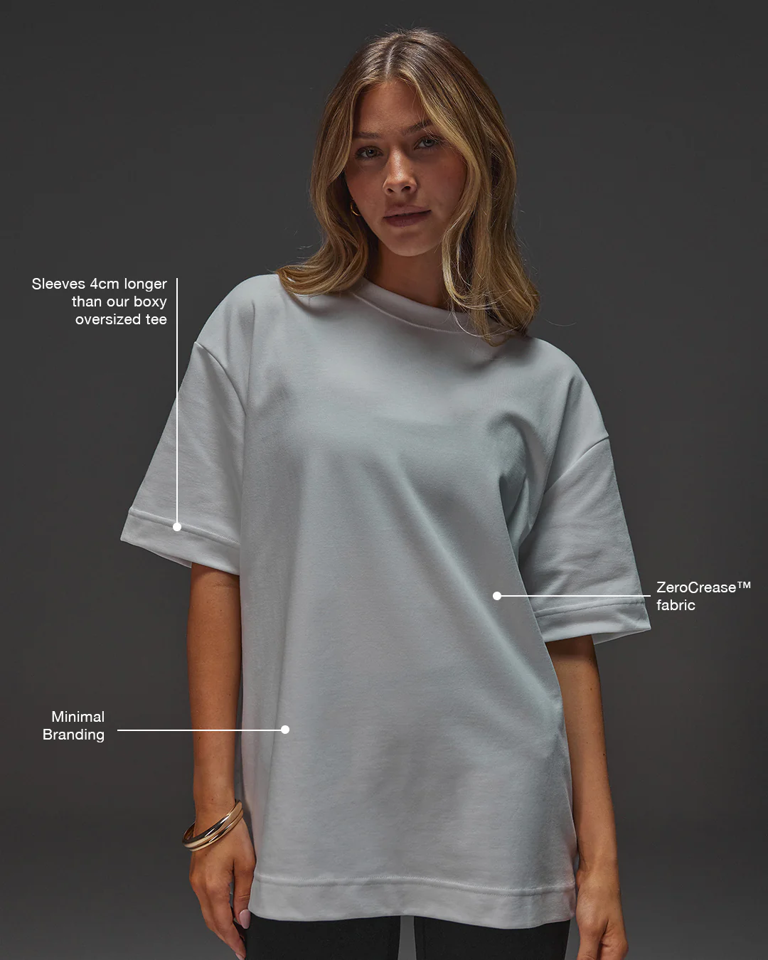 AfterDark ZeroCrease Oversized Tee - White - Image 6