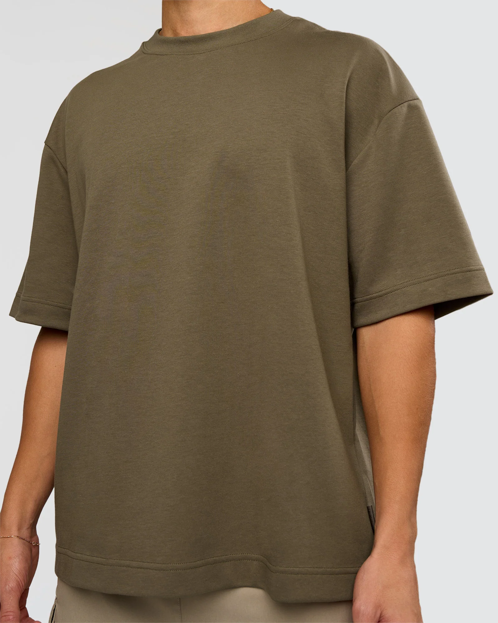 AfterDark ZeroCrease Oversized Tee - Walnut Grey - Image 11