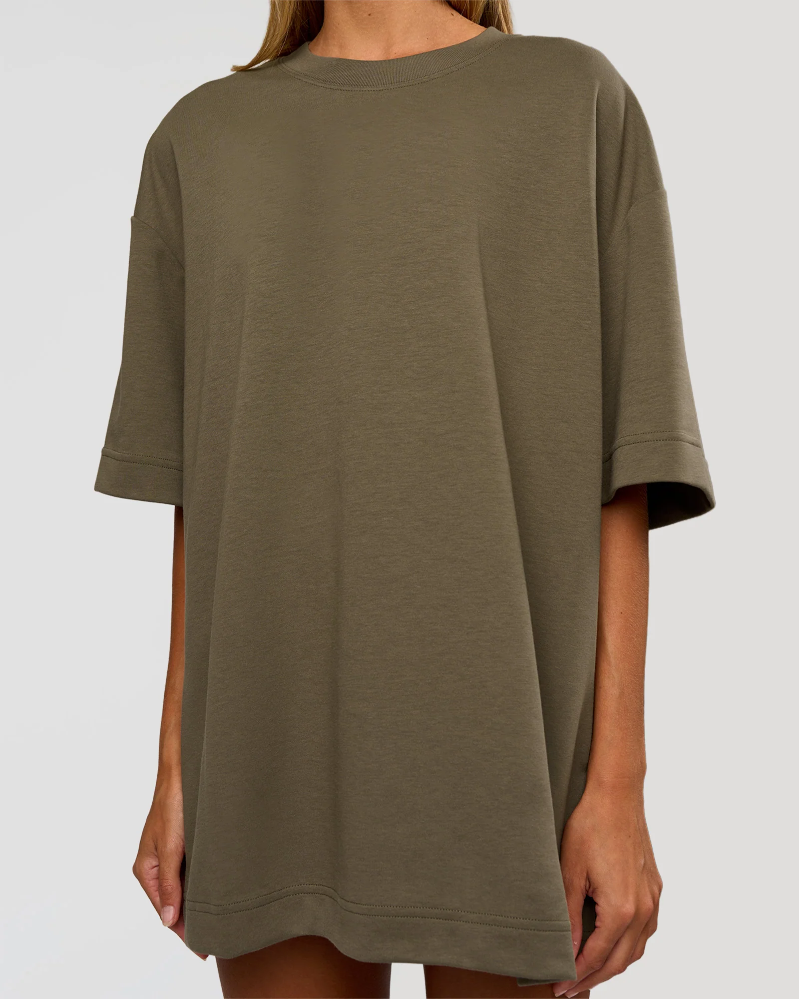 AfterDark ZeroCrease Oversized Tee - Walnut Grey - Image 13