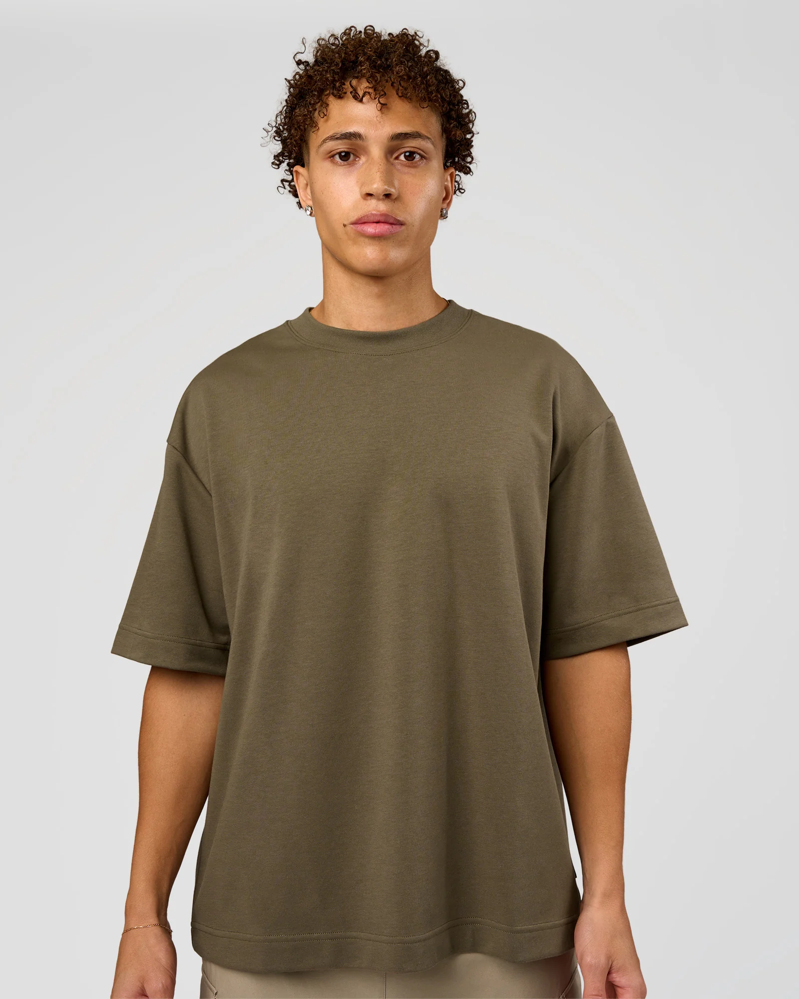 AfterDark ZeroCrease Oversized Tee - Walnut Grey - Image 2