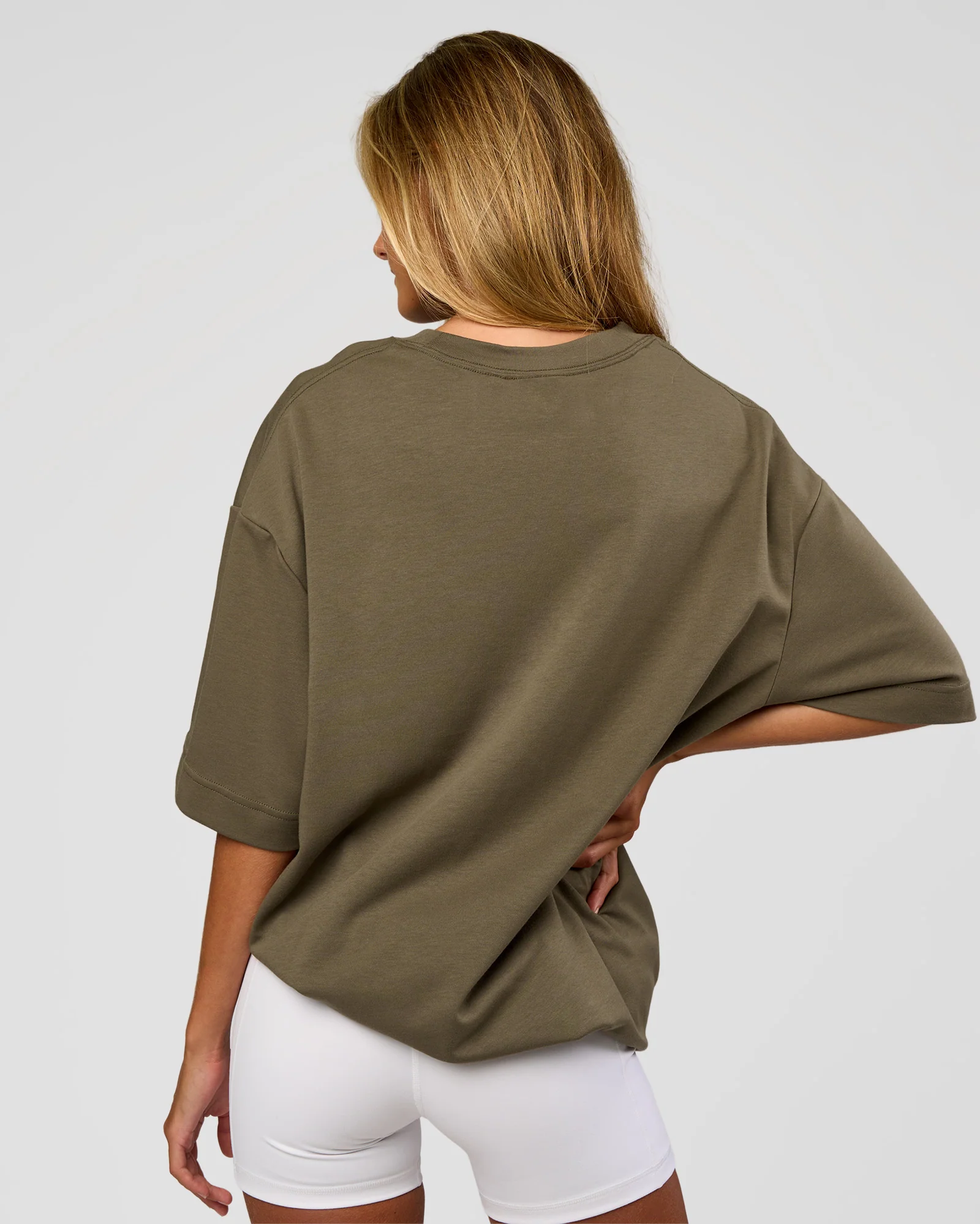 AfterDark ZeroCrease Oversized Tee - Walnut Grey - Image 9