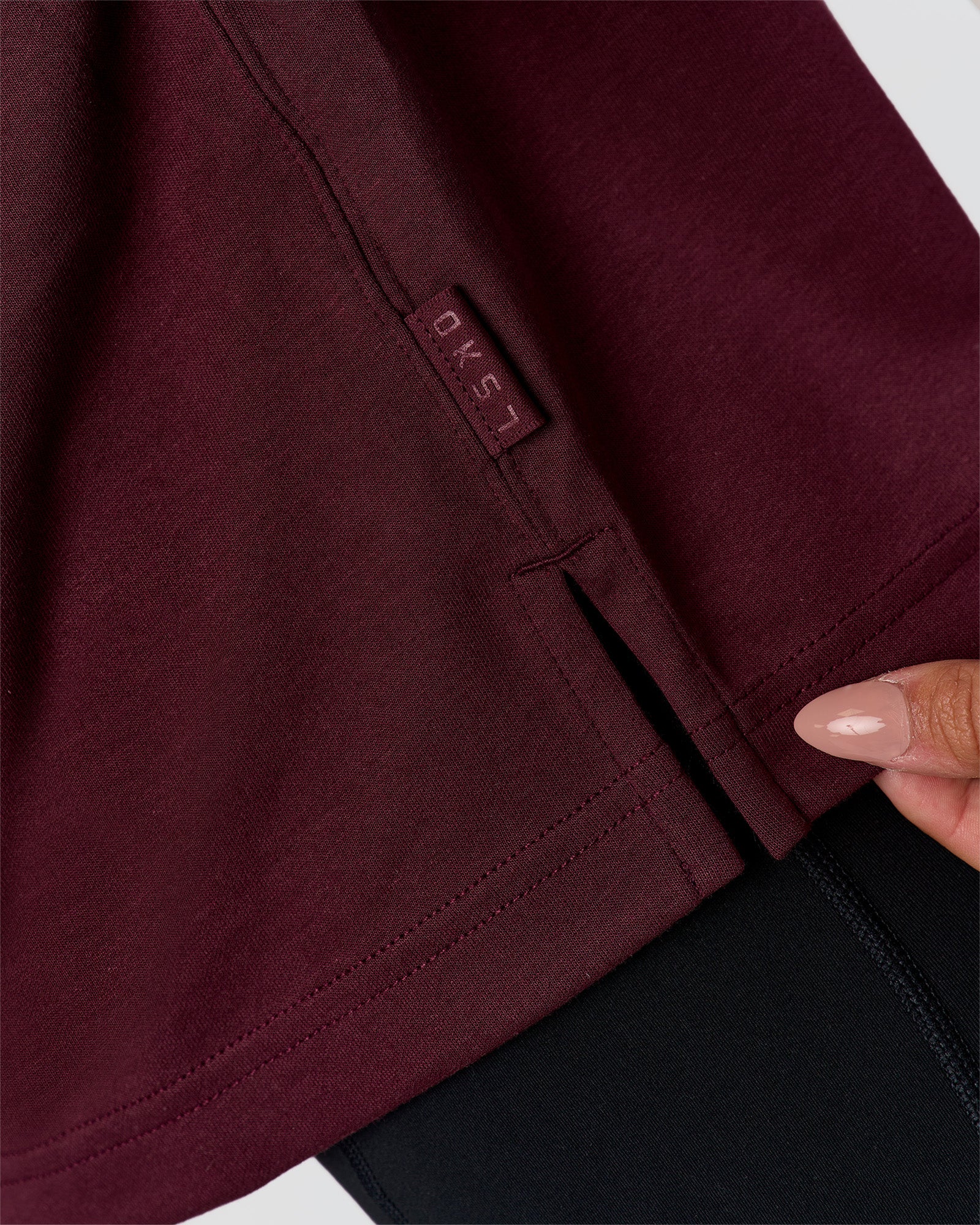AfterDark ZeroCrease Cropped Tee - Cherry Lacquer - Image 3