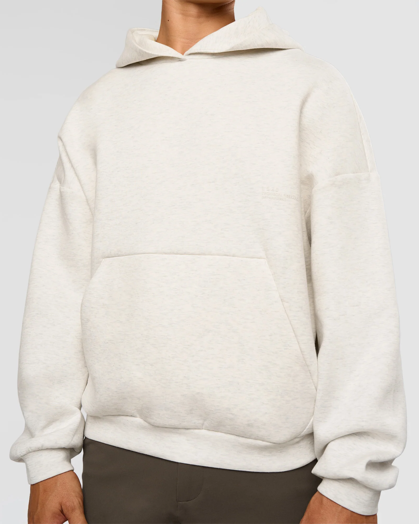 AfterDark ZeroCrease Oversized Hoodie - Silver Marl - Image 11
