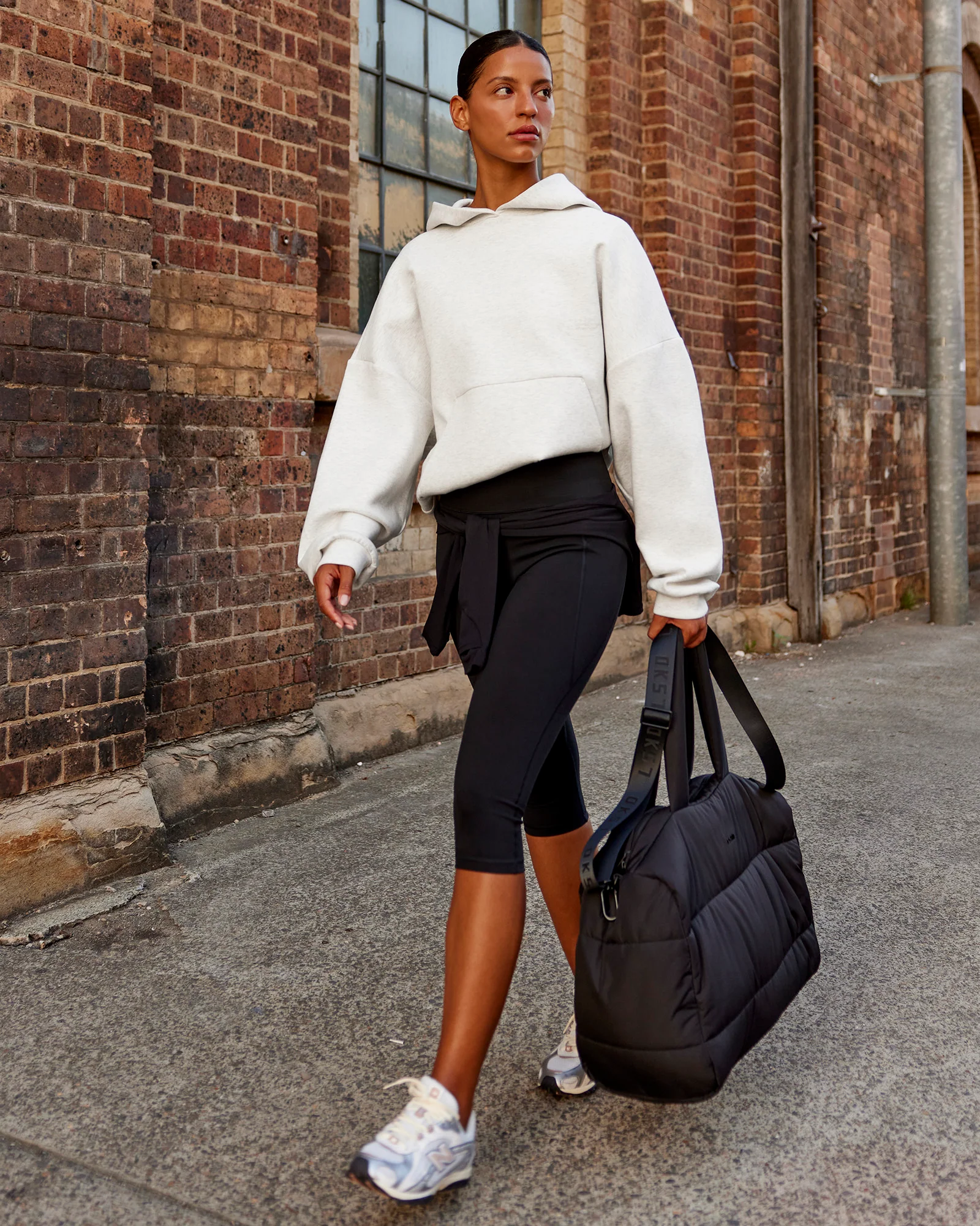 AfterDark ZeroCrease Oversized Hoodie - Silver Marl - Image 5