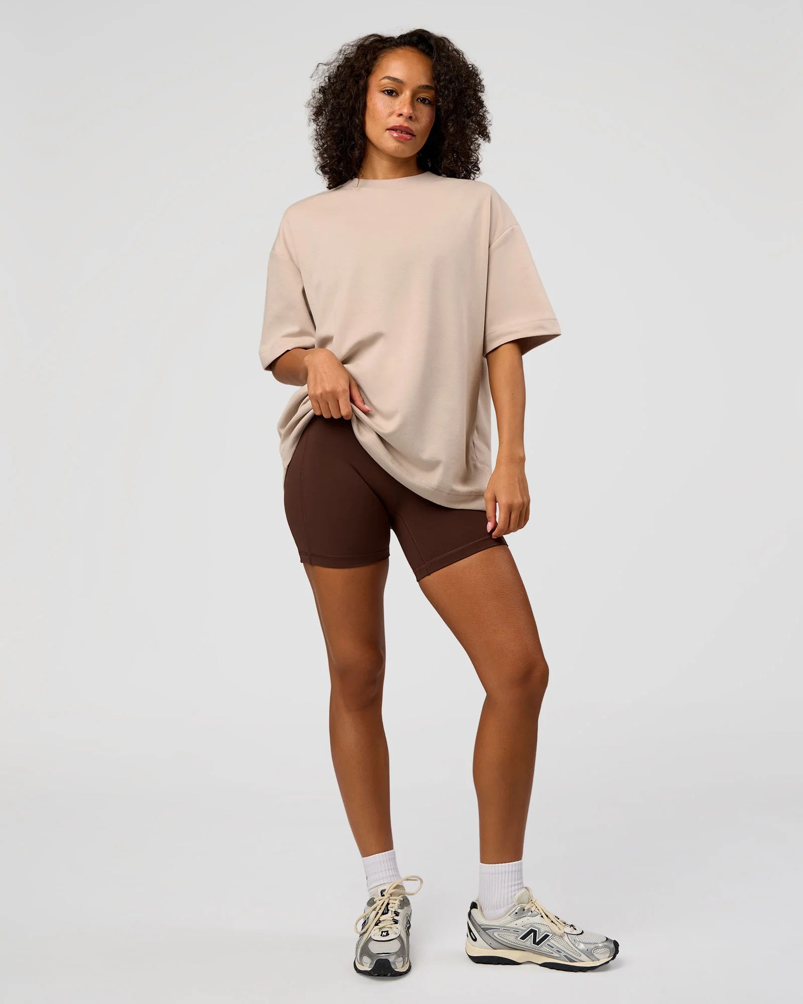 AfterDark ZeroCrease Oversized Tee - Shale Beige - Image 11