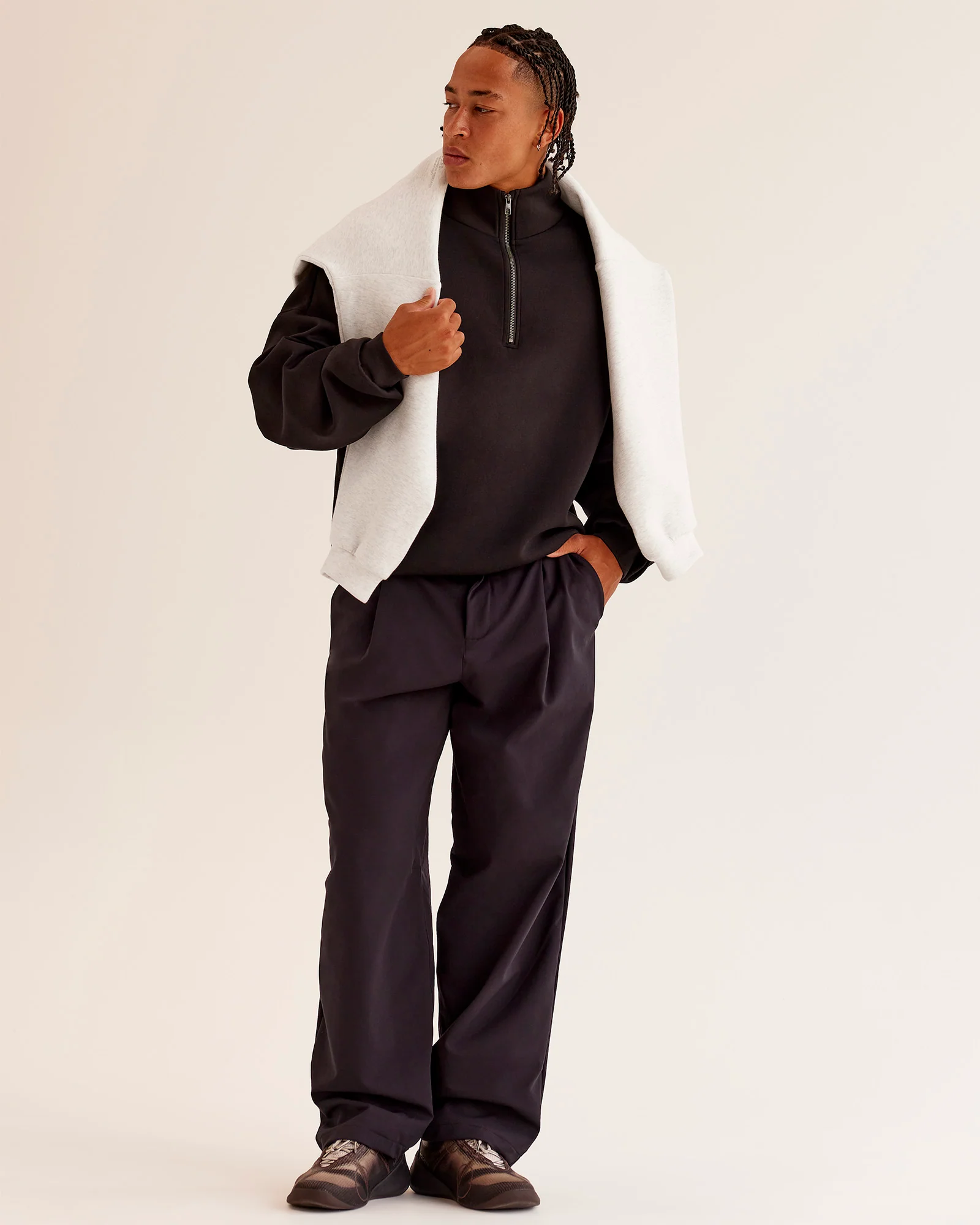 AfterDark ZeroCrease Quarter Zip - Black - Image 3
