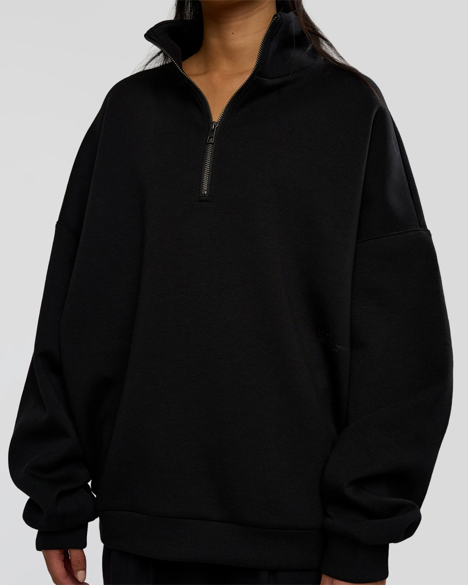 AfterDark ZeroCrease Quarter Zip - Black - Image 4