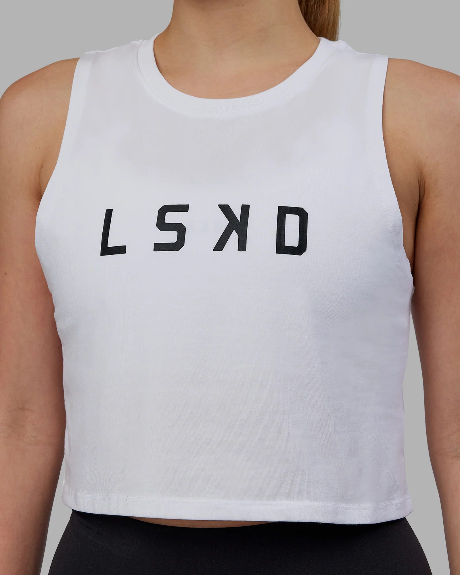 Agile FLXCotton Tank - White-Black - Image 4