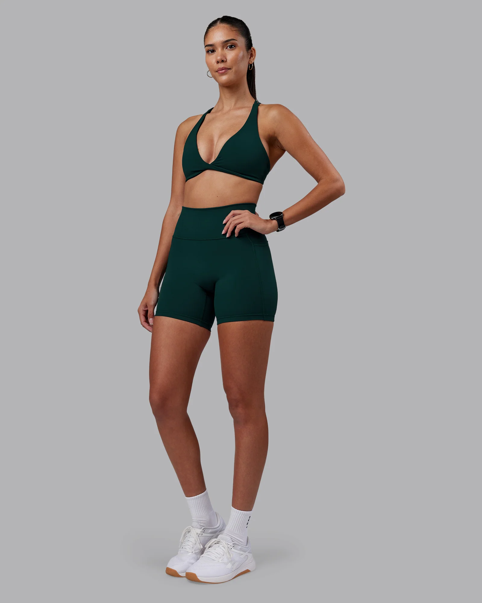 Agile Sports Bra - Dark Moss - Image 3