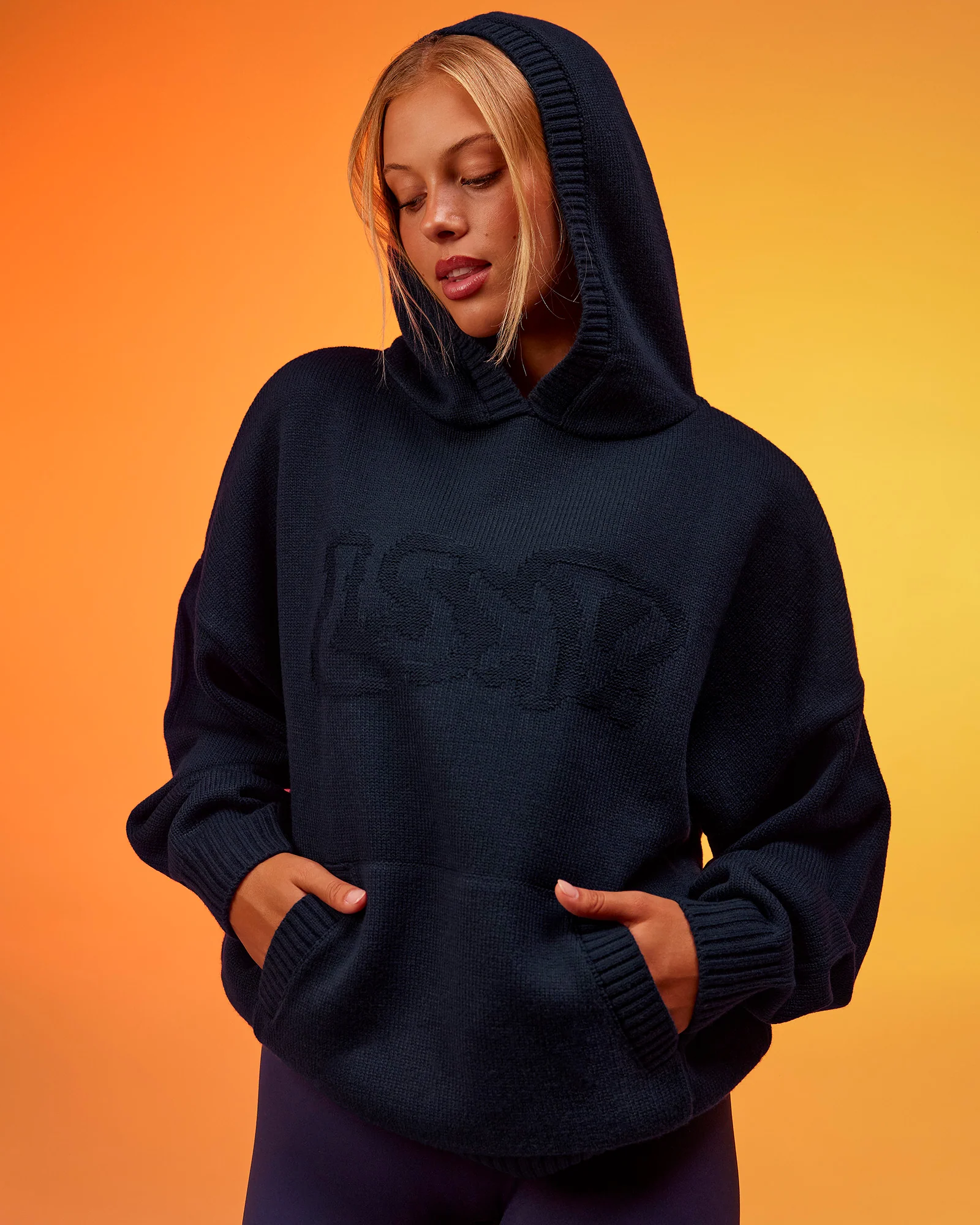 All Day Active Knitted Hoodie - Future Navy - Image 2