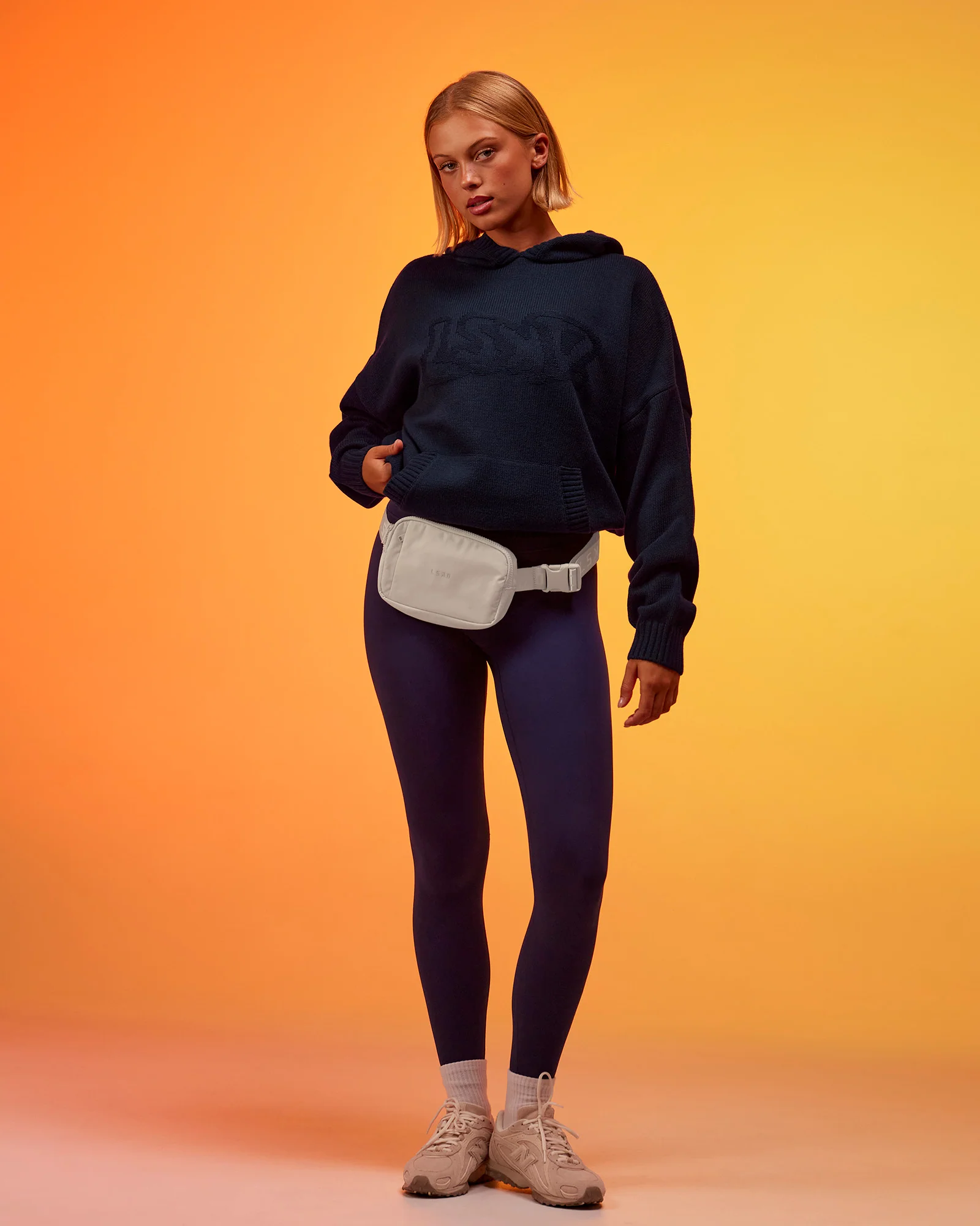 All Day Active Knitted Hoodie - Future Navy - Image 3