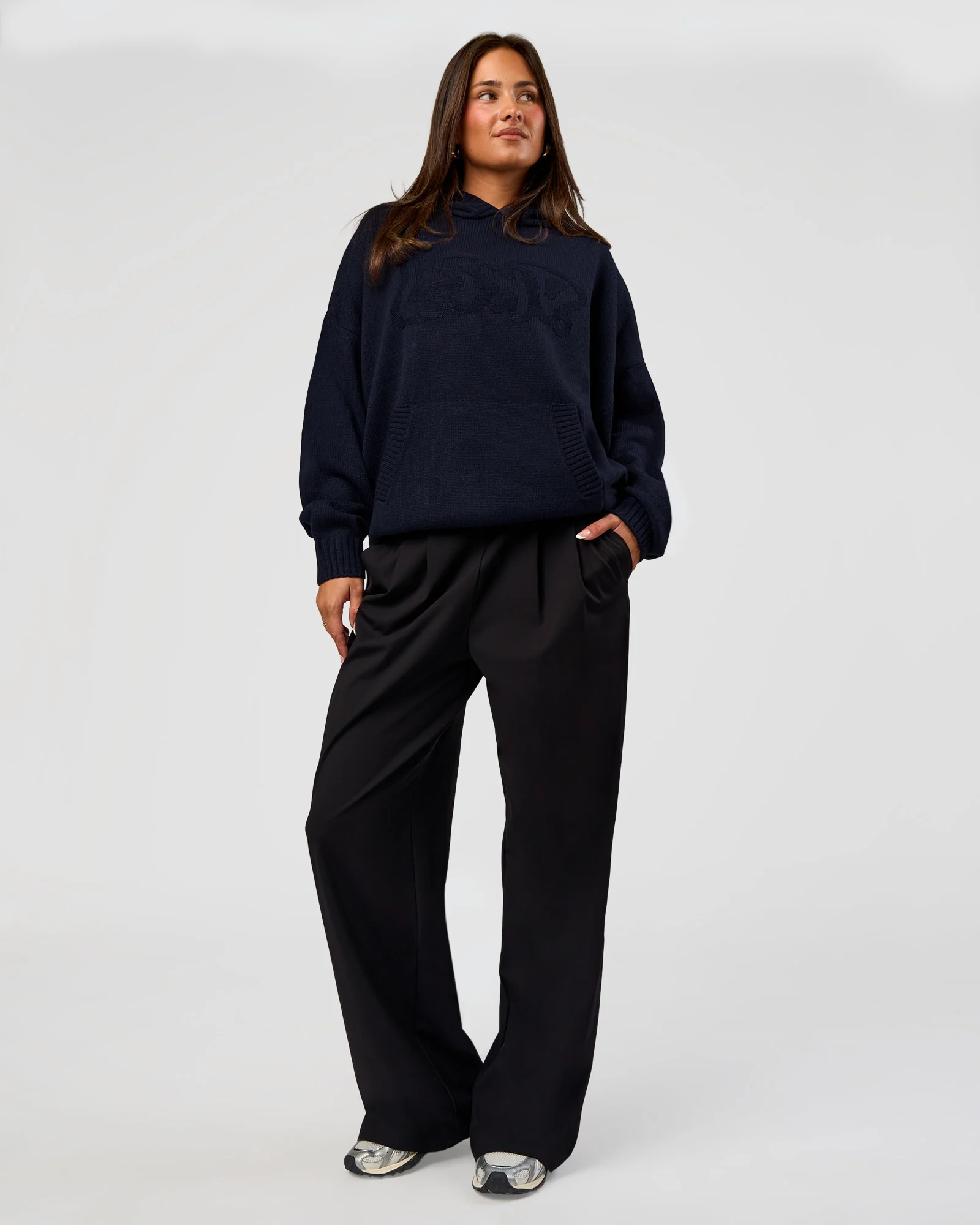 All Day Active Knitted Hoodie - Future Navy - Image 7