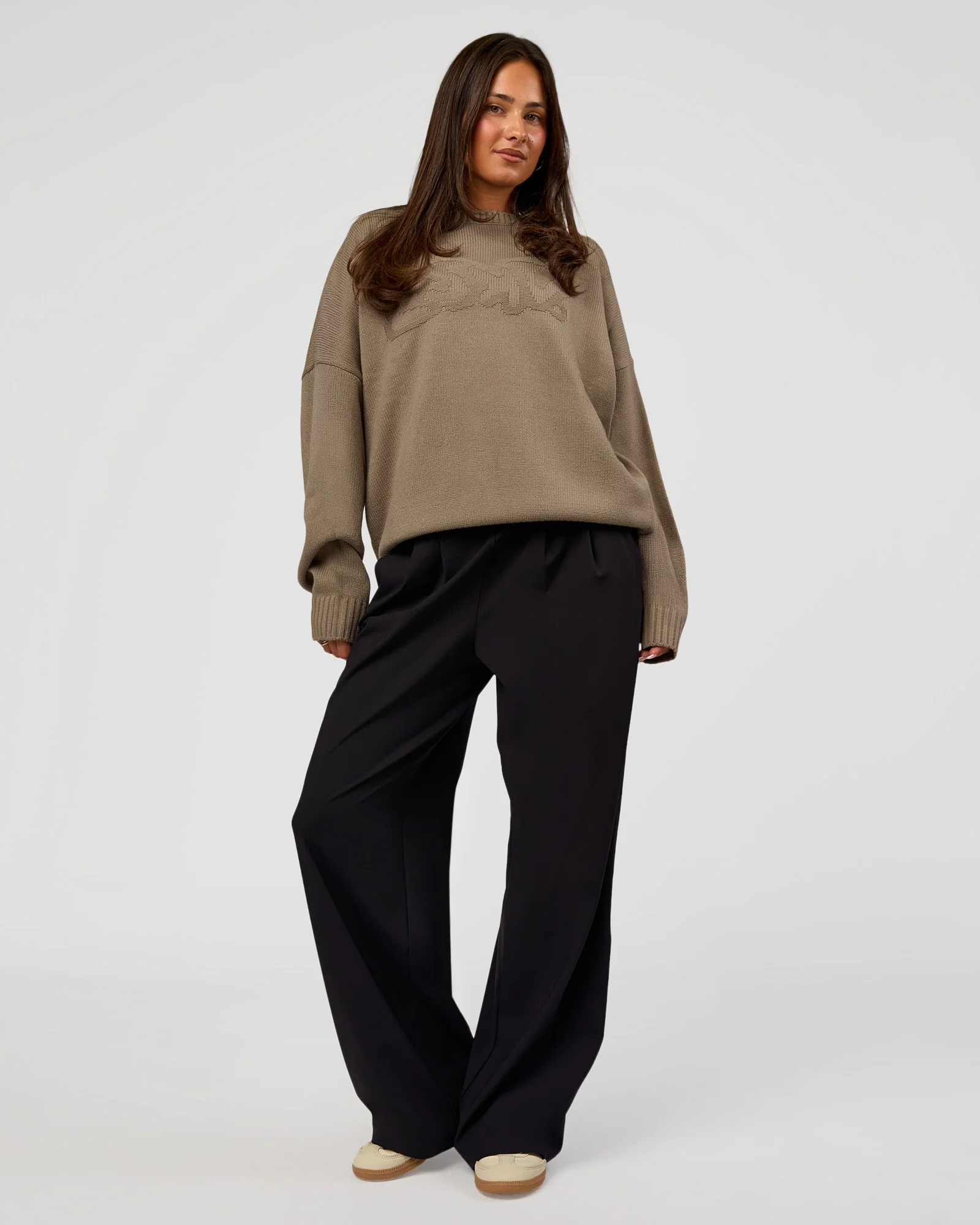 All Day Active Knitted Sweater - Taupe Ash - Image 5