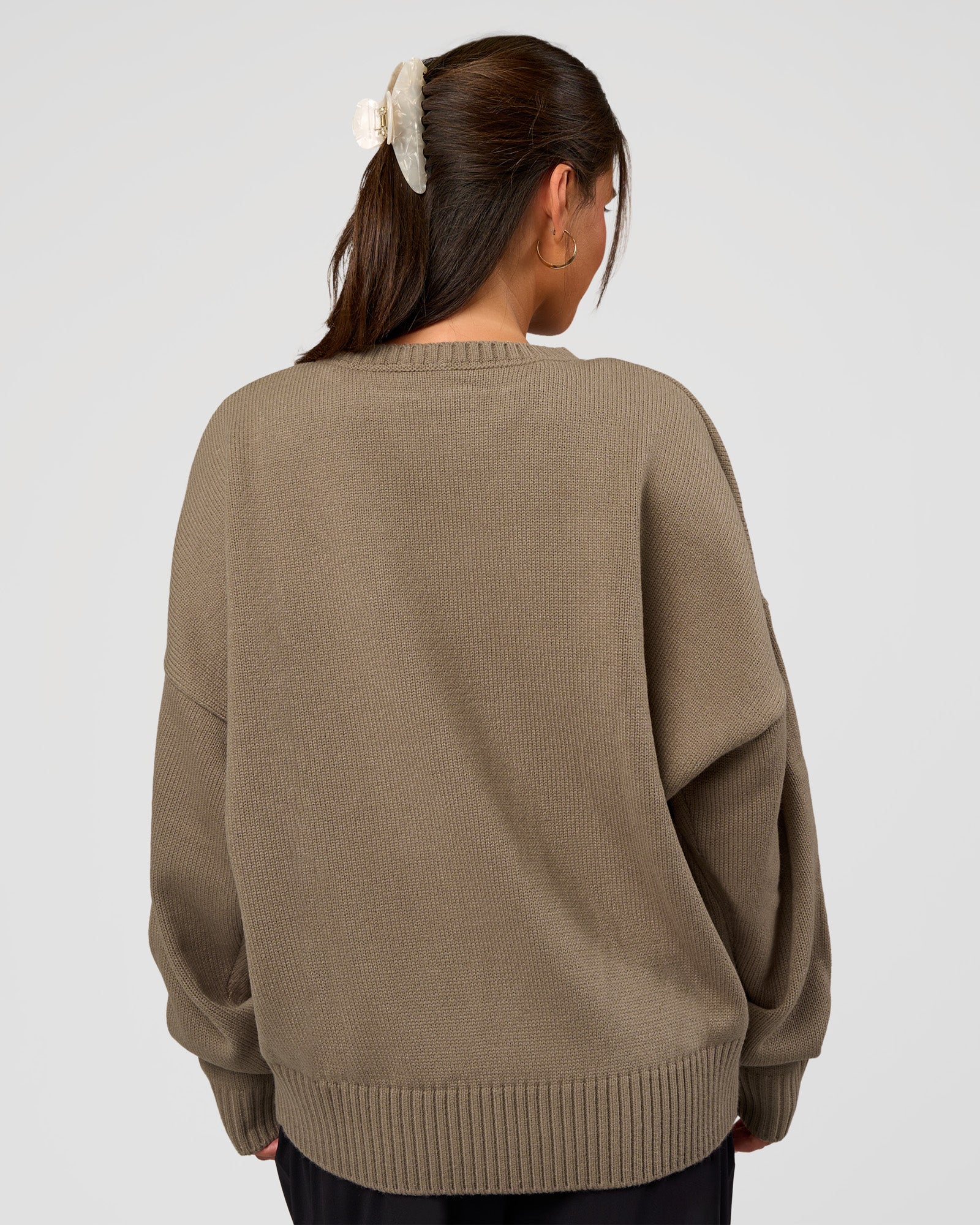 All Day Active Knitted Sweater - Taupe Ash - Image 9