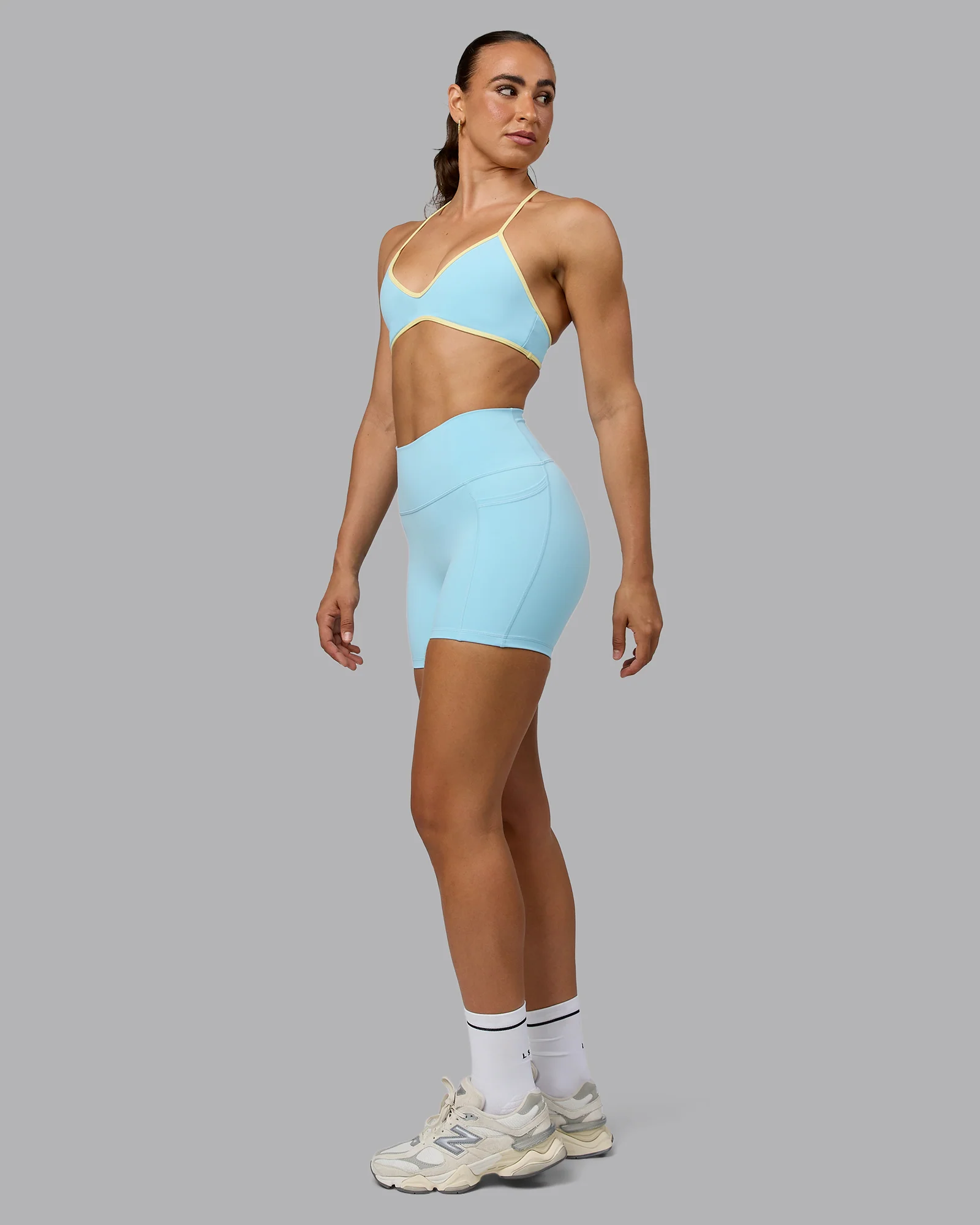 Ambience Sports Bra - Crystal Blue-Lemon - Image 3