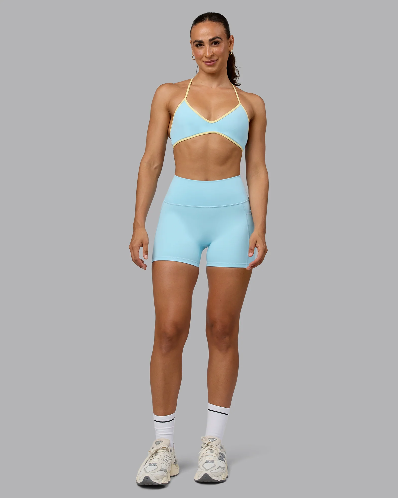 Ambience Sports Bra - Crystal Blue-Lemon - Image 5