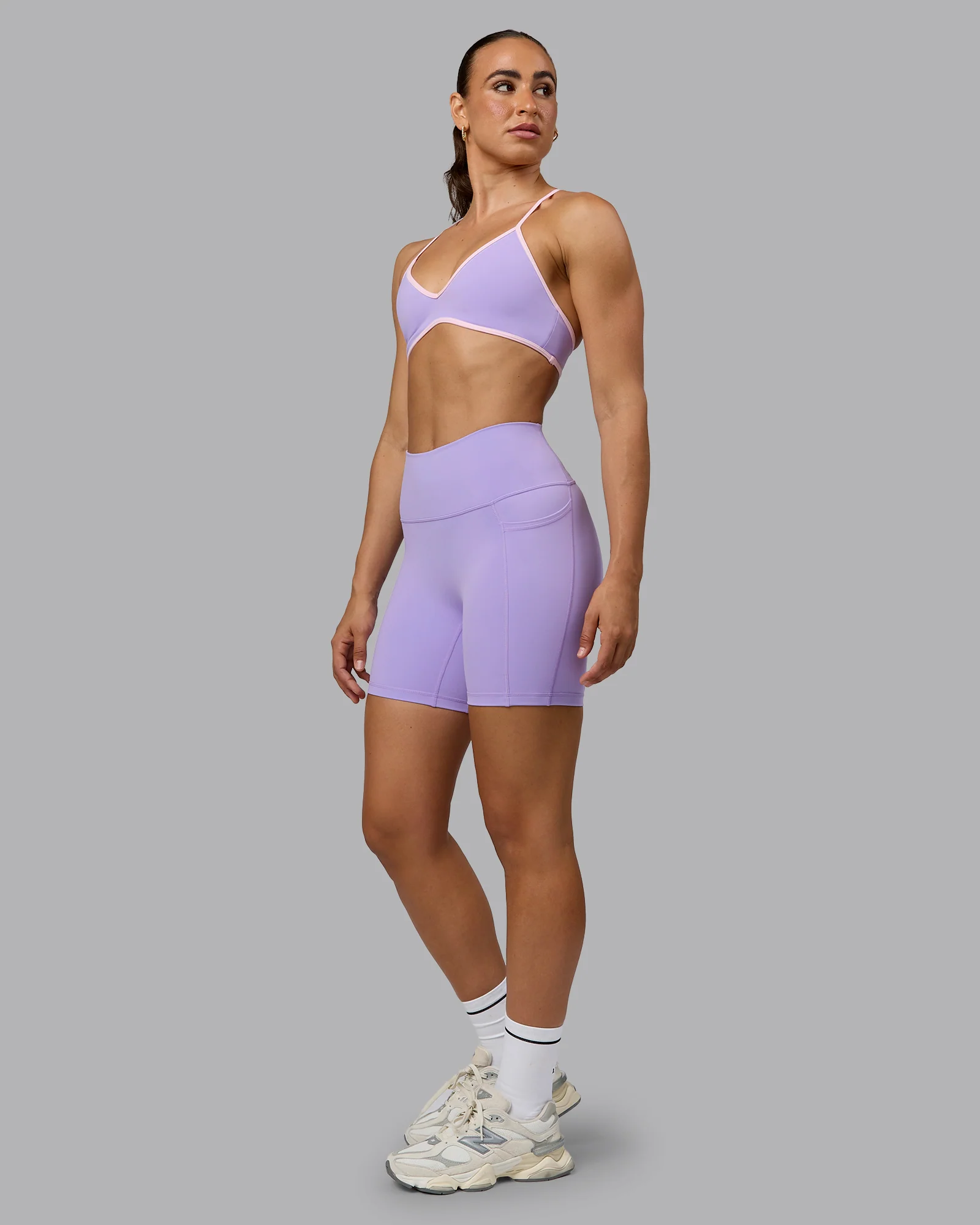 Ambience Sports Bra - Pale Lilac-Pale Pink - Image 6