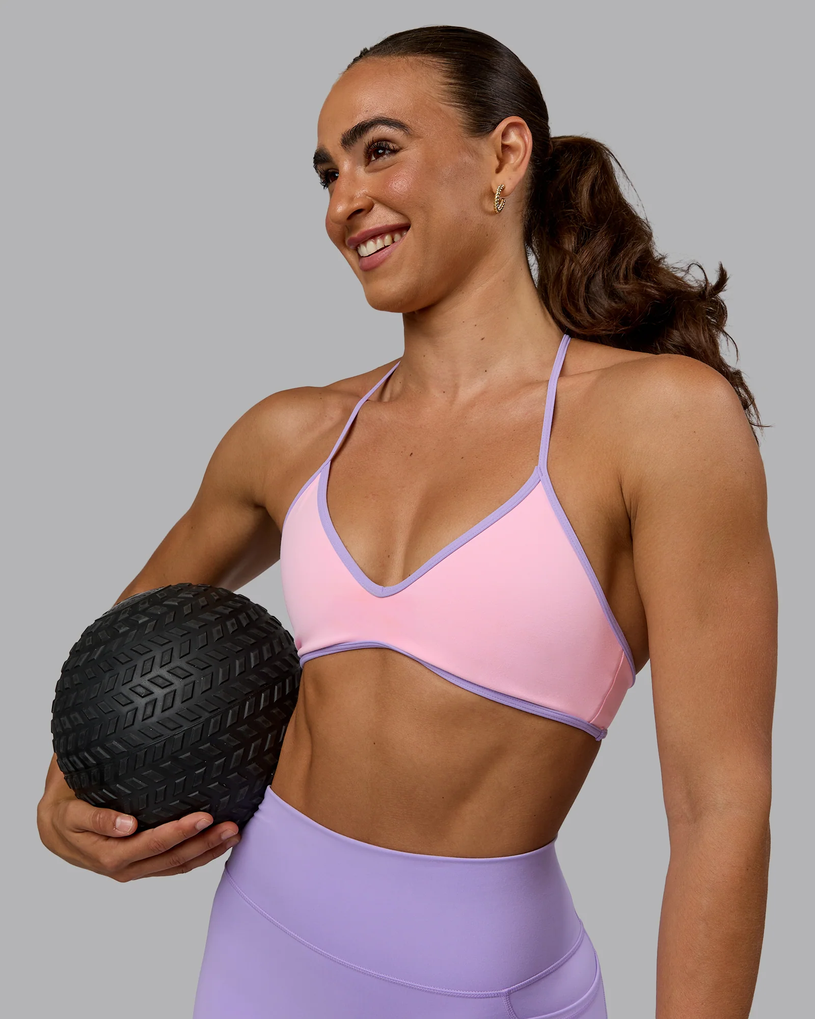 Ambience Sports Bra - Pale Pink-Pale Lilac - Image 3