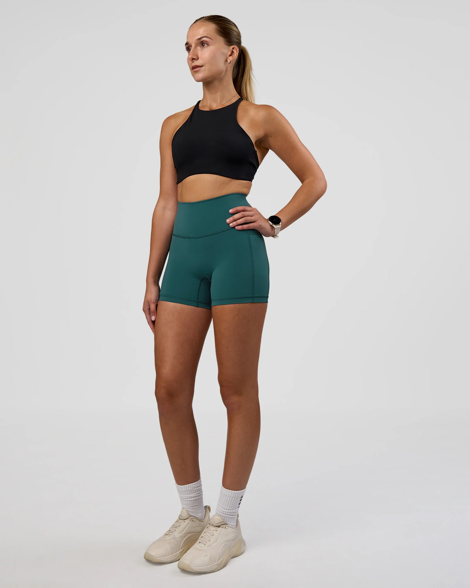 AMRAP High Neck Sports Bra - Black - Image 3