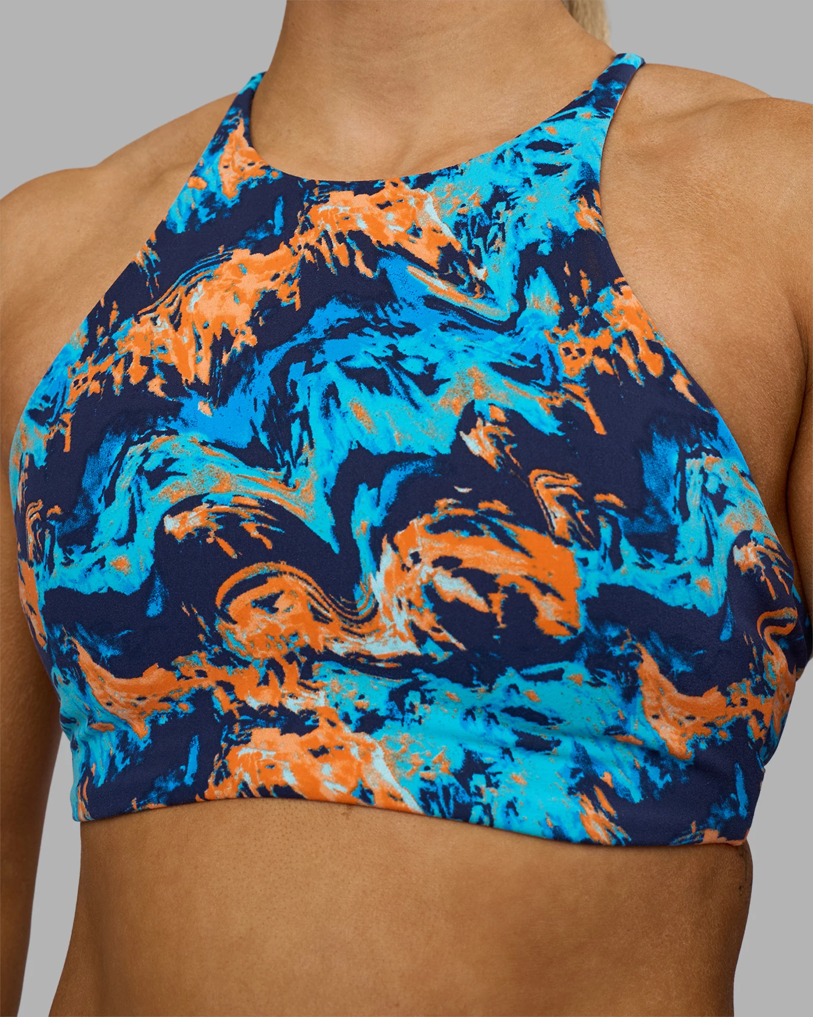 AMRAP High Neck Sports Bra - React Print - Image 4