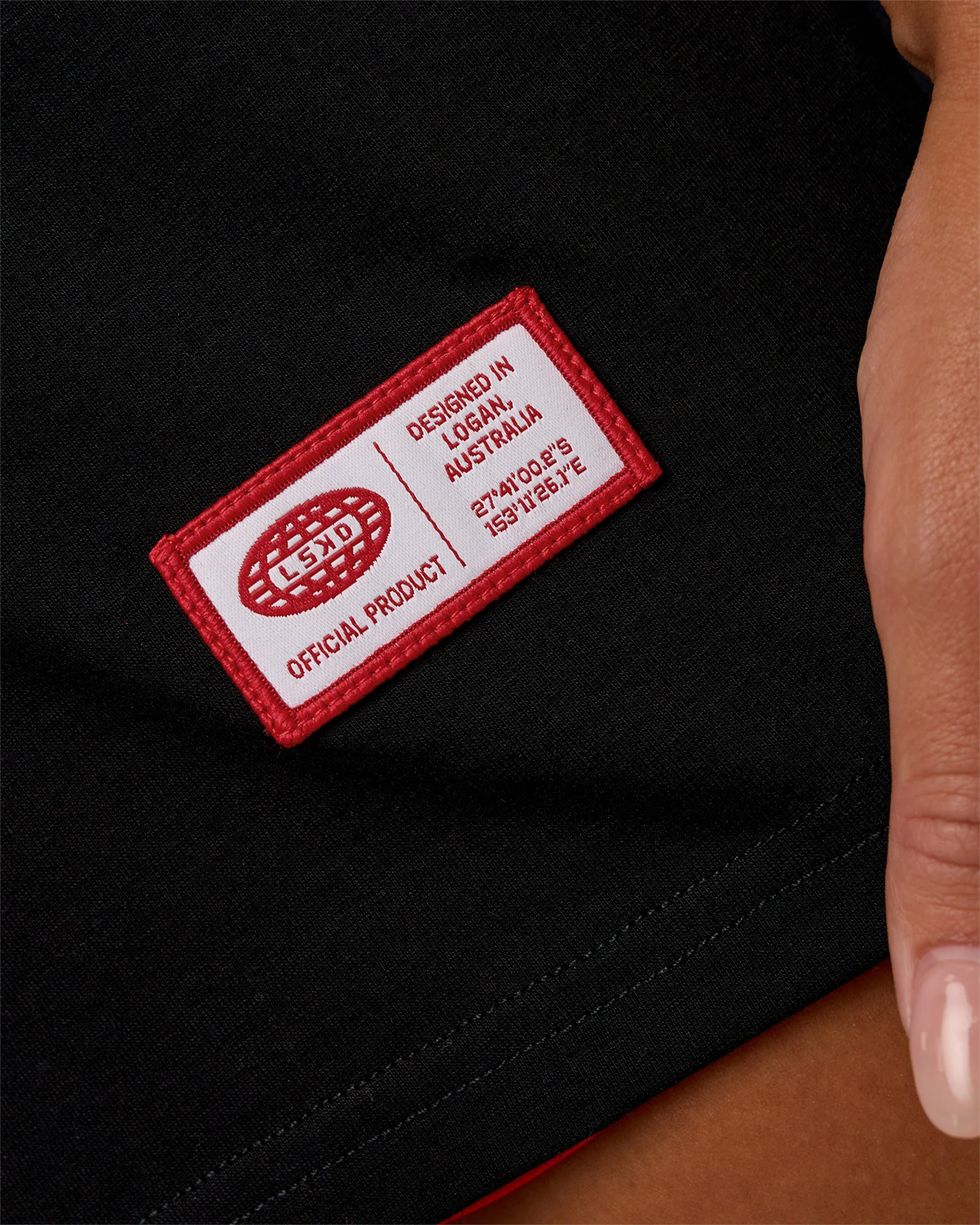 Archive FLXCotton Oversized Tee - Black-Scarlet - Image 12