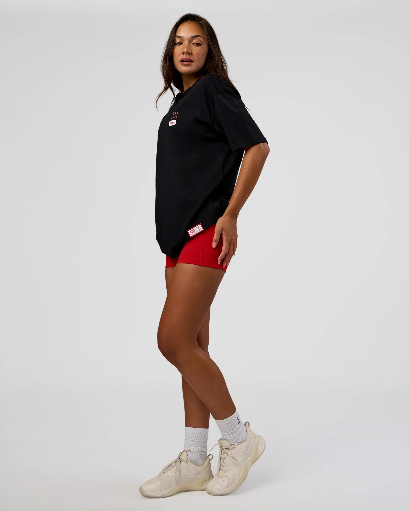 Archive FLXCotton Oversized Tee - Black-Scarlet - Image 8