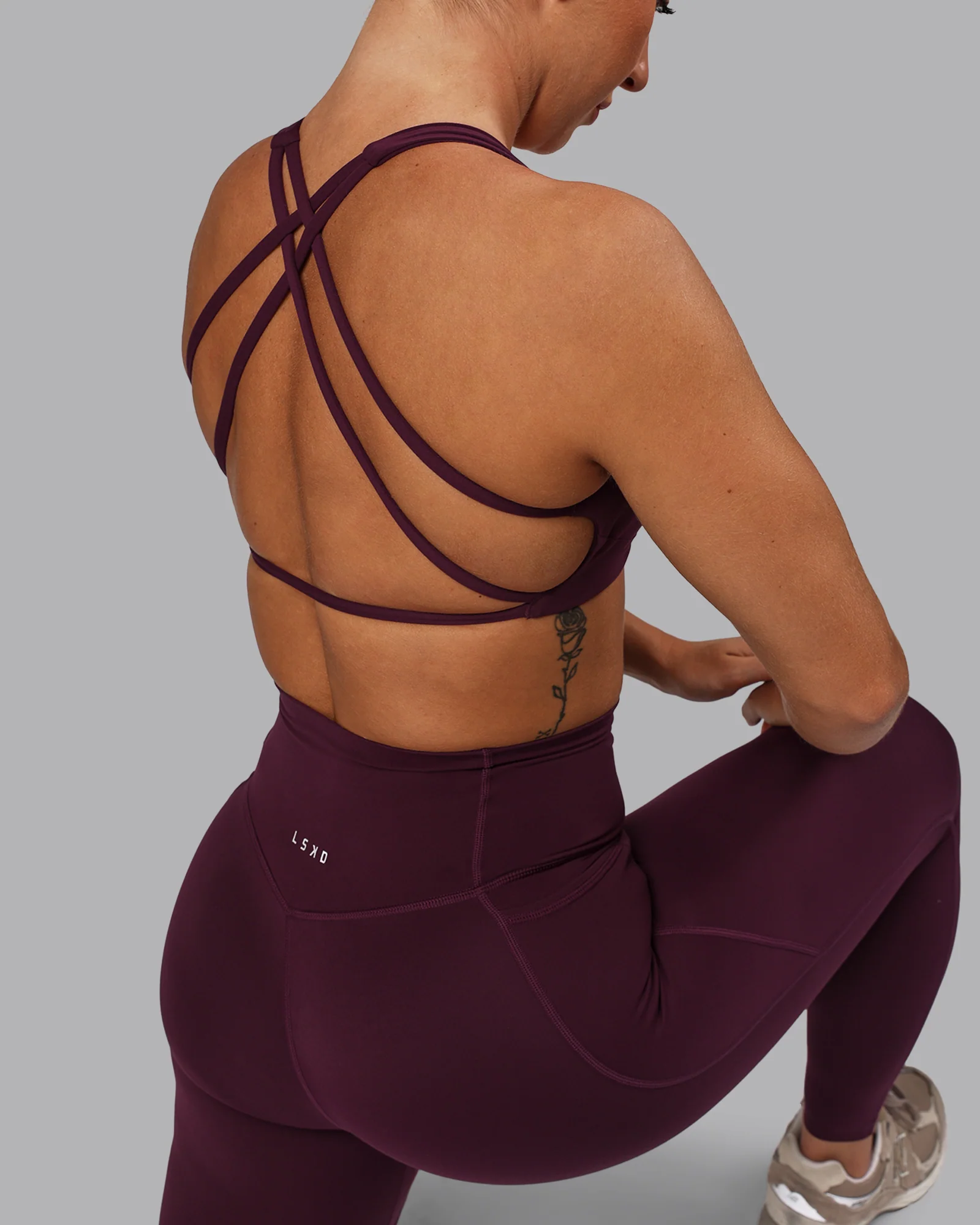 Aspire Sports Bra - Cherry Lacquer - Image 4