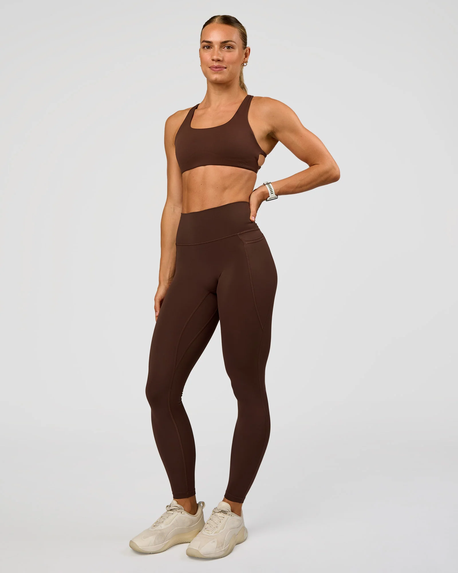 Aspire Sports Bra - Hot Chocolate - Image 3