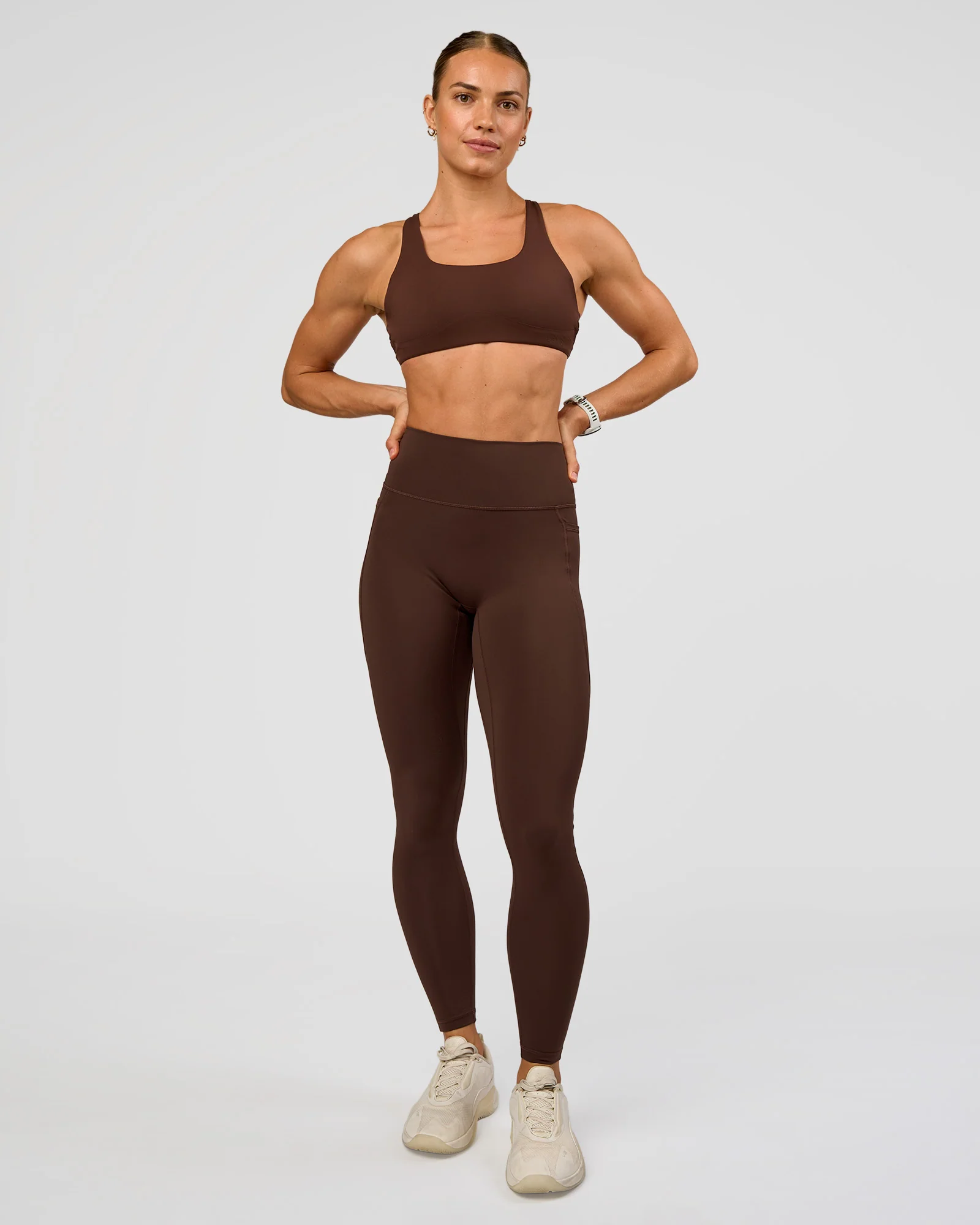 Aspire Sports Bra - Hot Chocolate - Image 5
