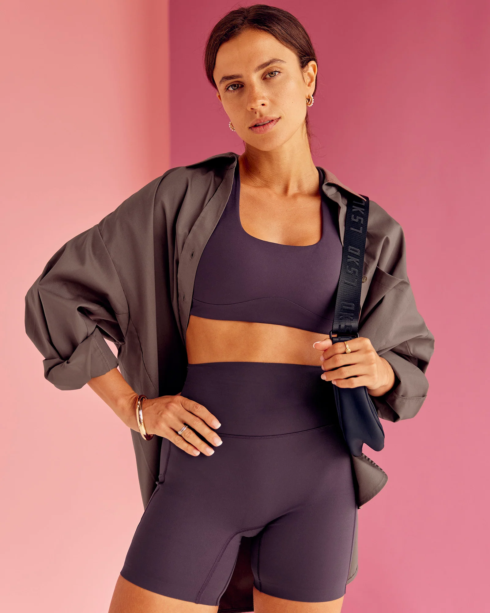 Aspire Sports Bra - Midnight Plum - Image 4
