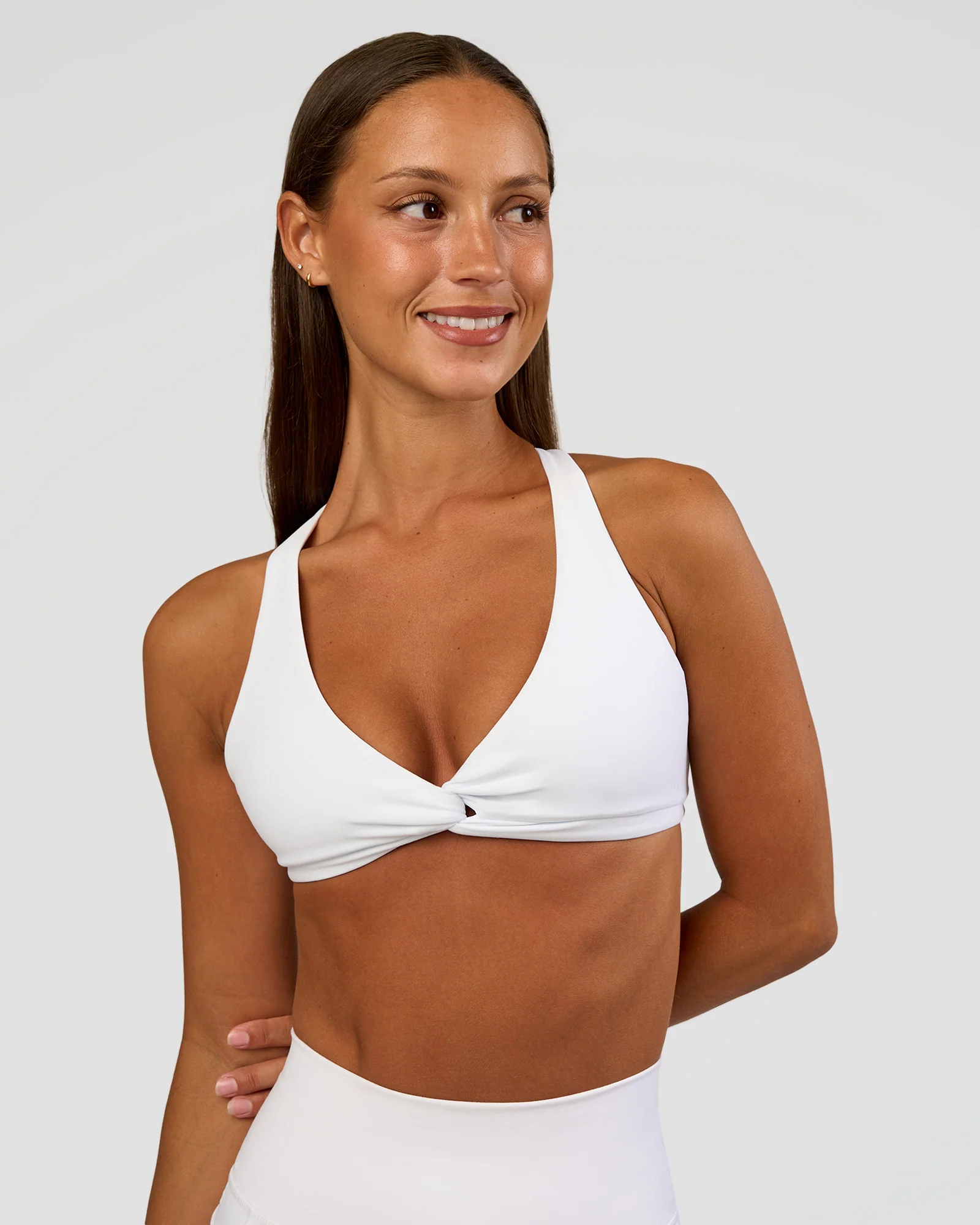 Aspire Twist Sports Bra - White - Image 2