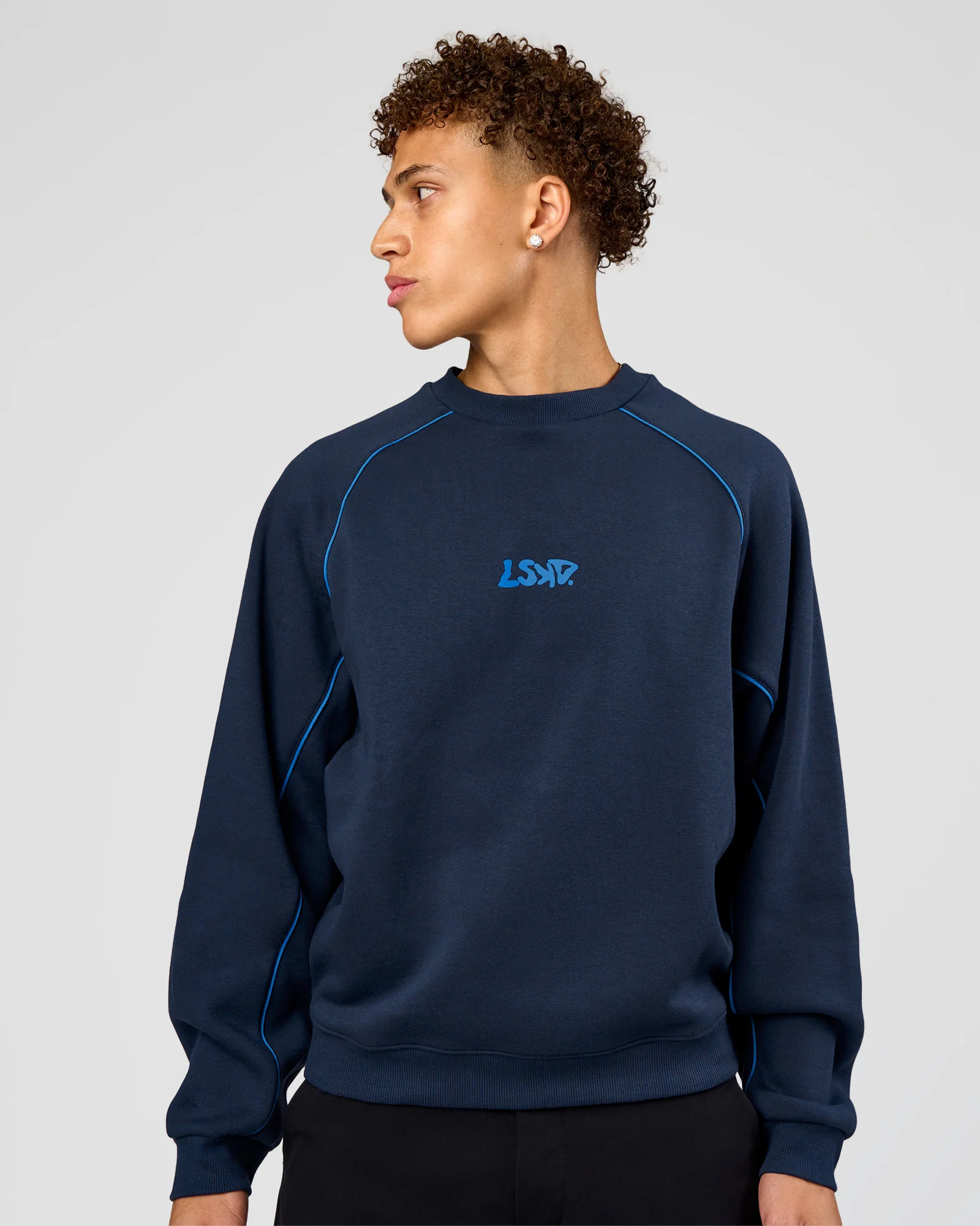 Axis Boxy Crew Sweater - Future Navy-Palace Blue - Image 2