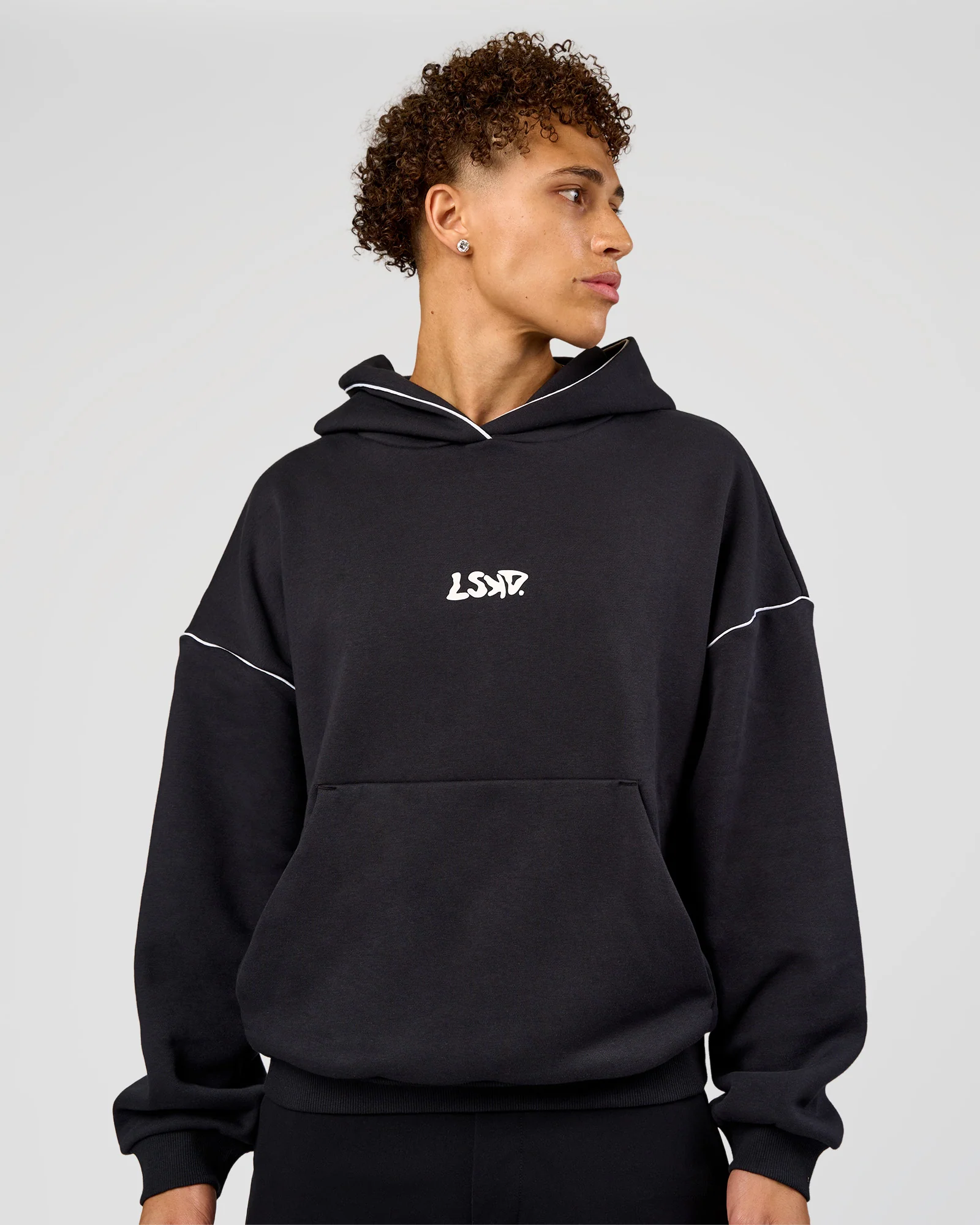 Axis Oversized Hoodie - Caviar-White - Image 12