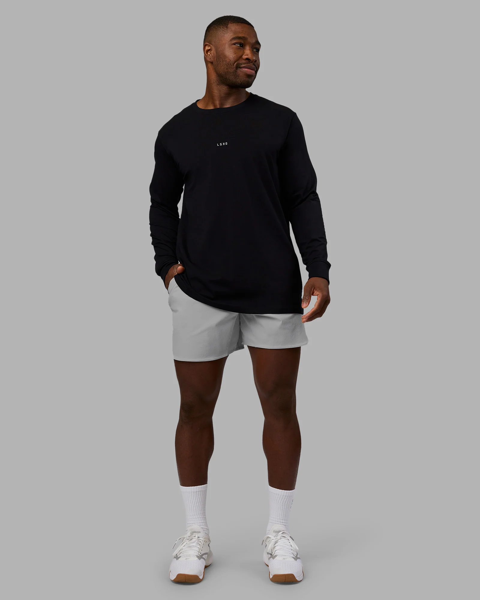 Base FLXCotton Long Sleeve Tee - Black - Image 4
