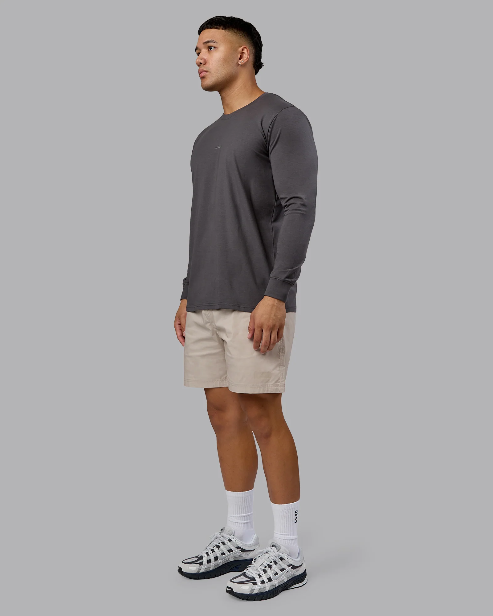 Base FLXCotton Long Sleeve Tee - Dark Storm - Image 4
