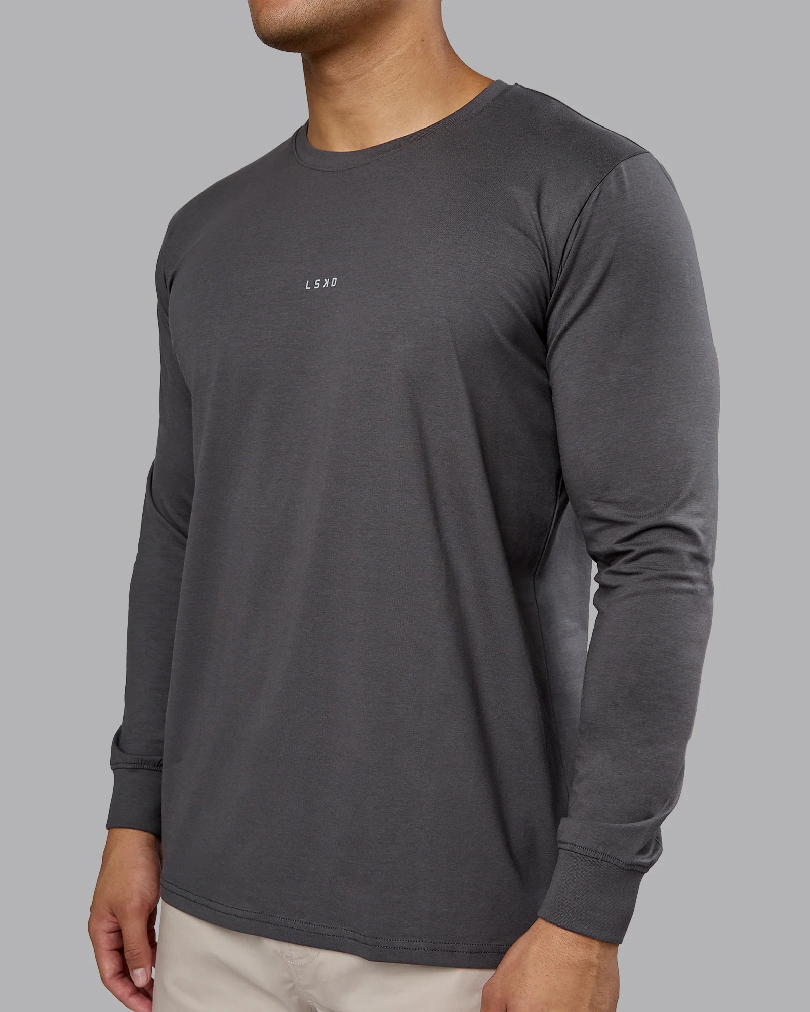 Base FLXCotton Long Sleeve Tee - Dark Storm - Image 5