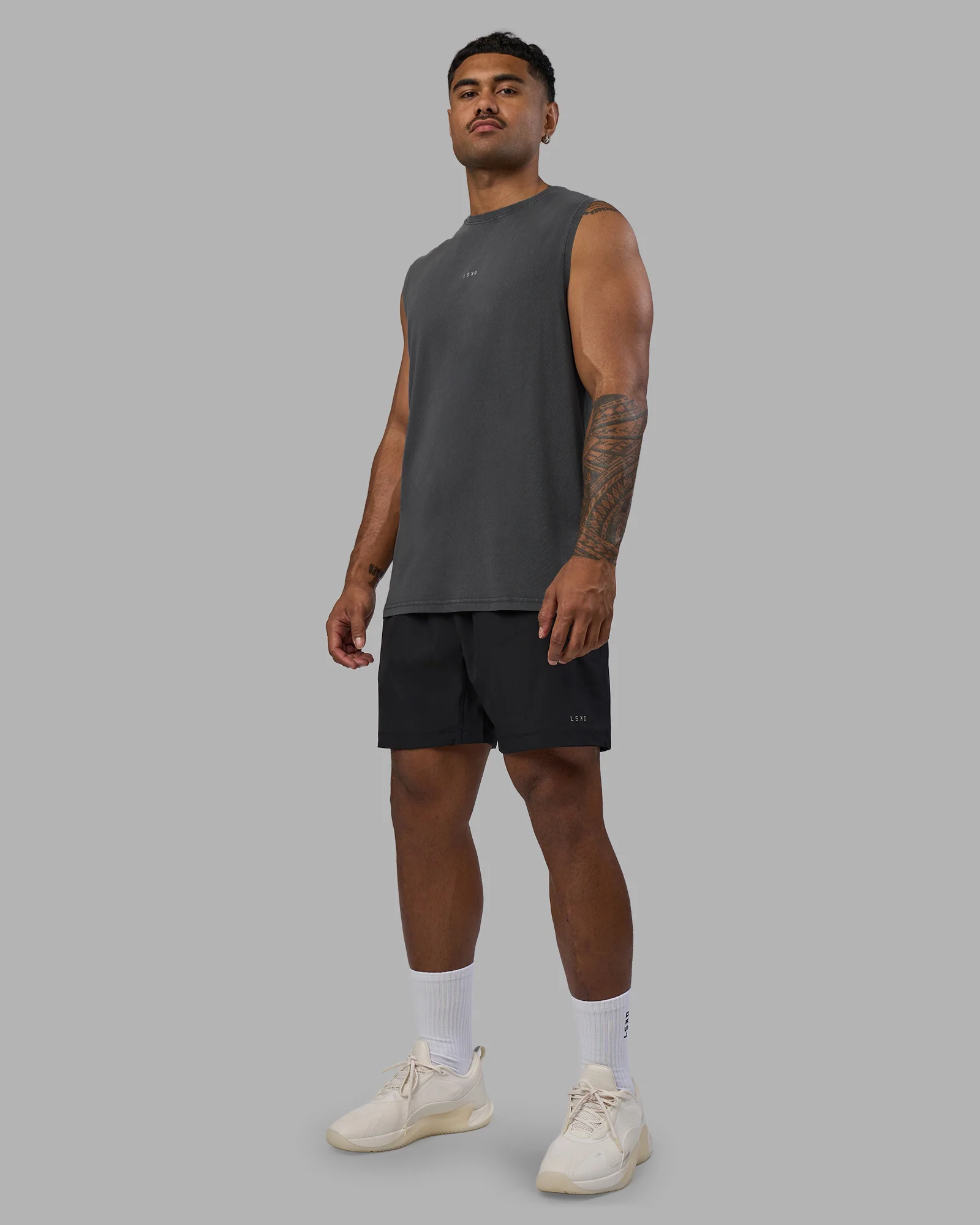 Base FLXCotton Tank - Dark Storm Washed - Image 2