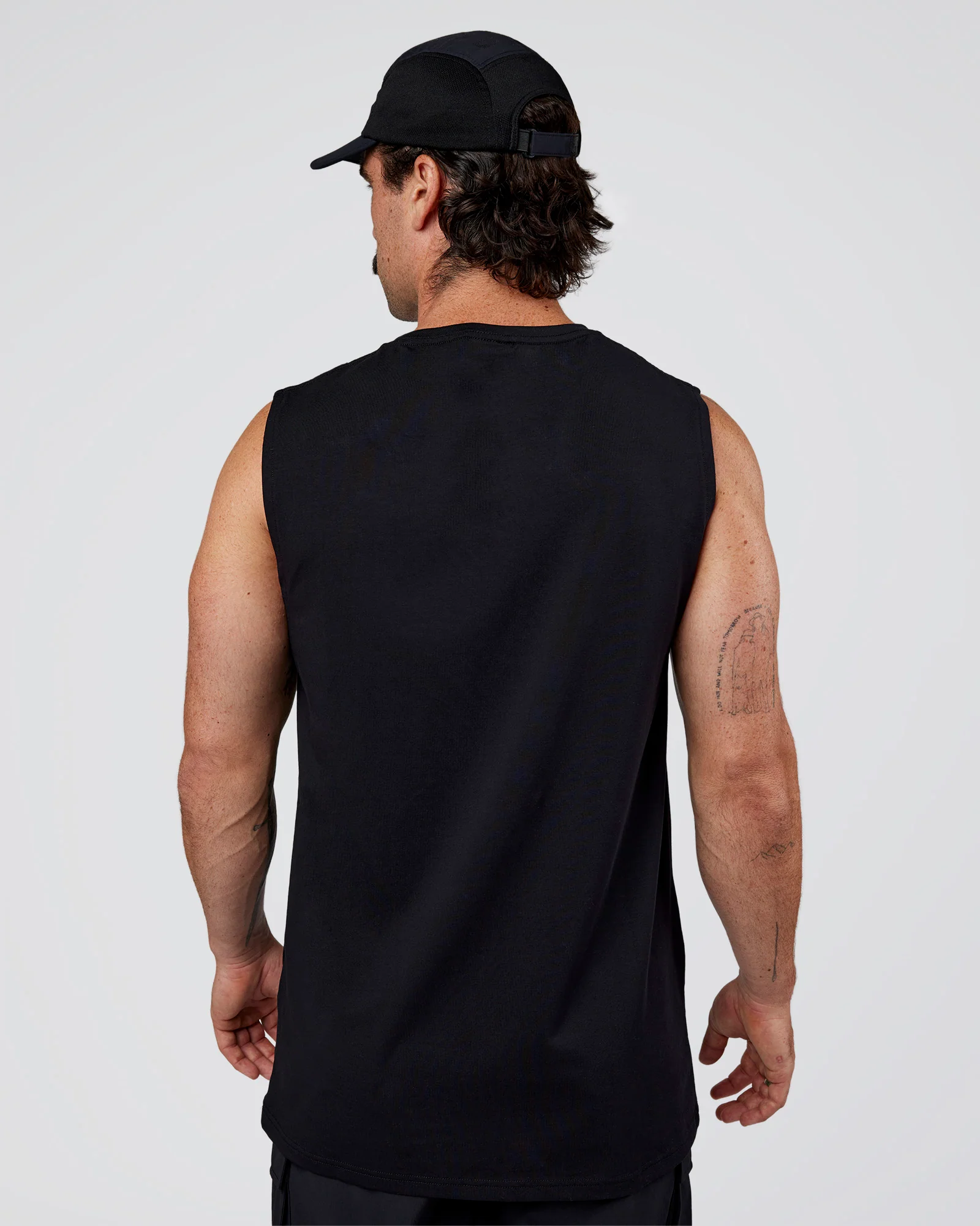 Base FLXCotton Tank Regular Fit +2cm - Black - Image 3