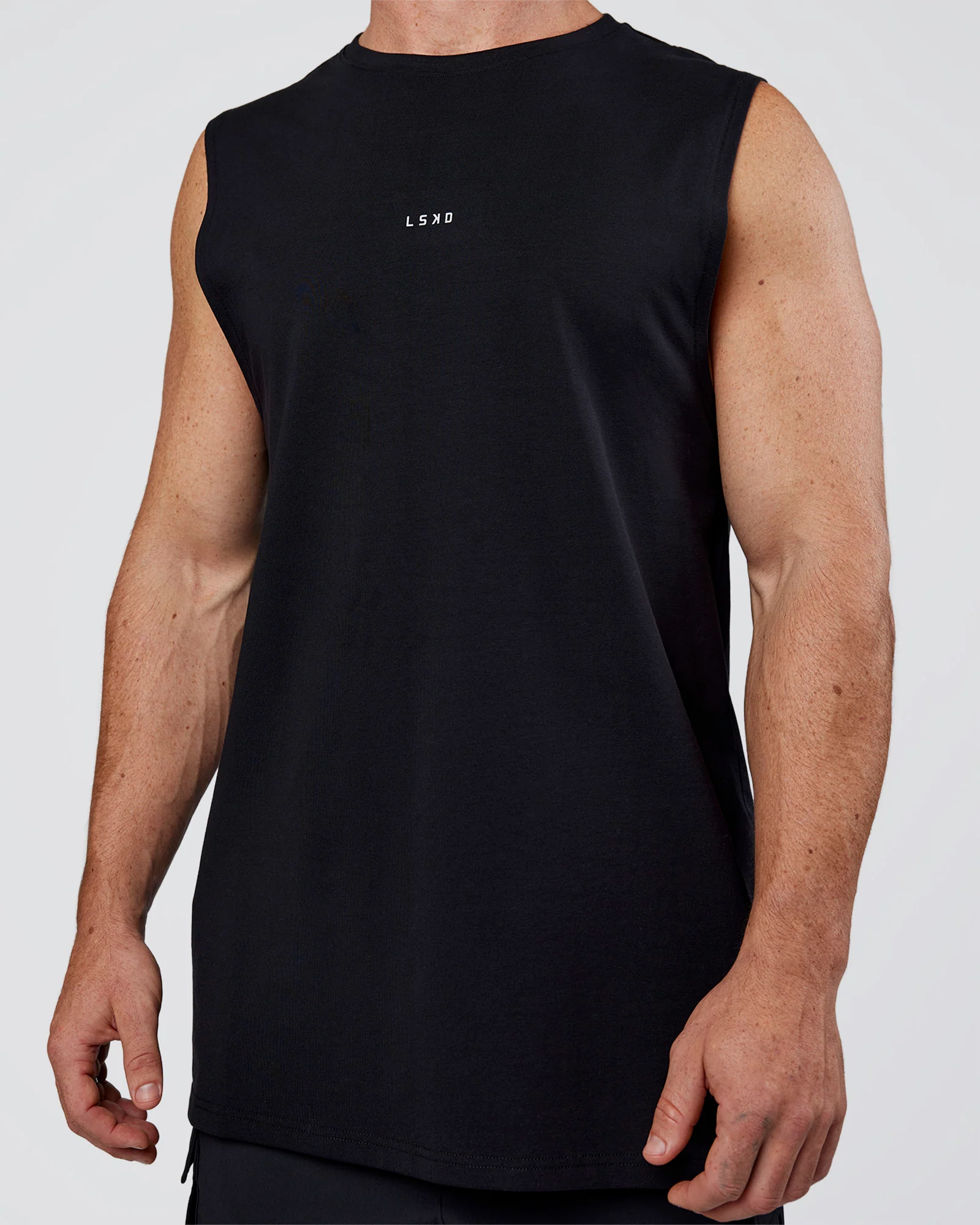 Base FLXCotton Tank Regular Fit +2cm - Black - Image 6