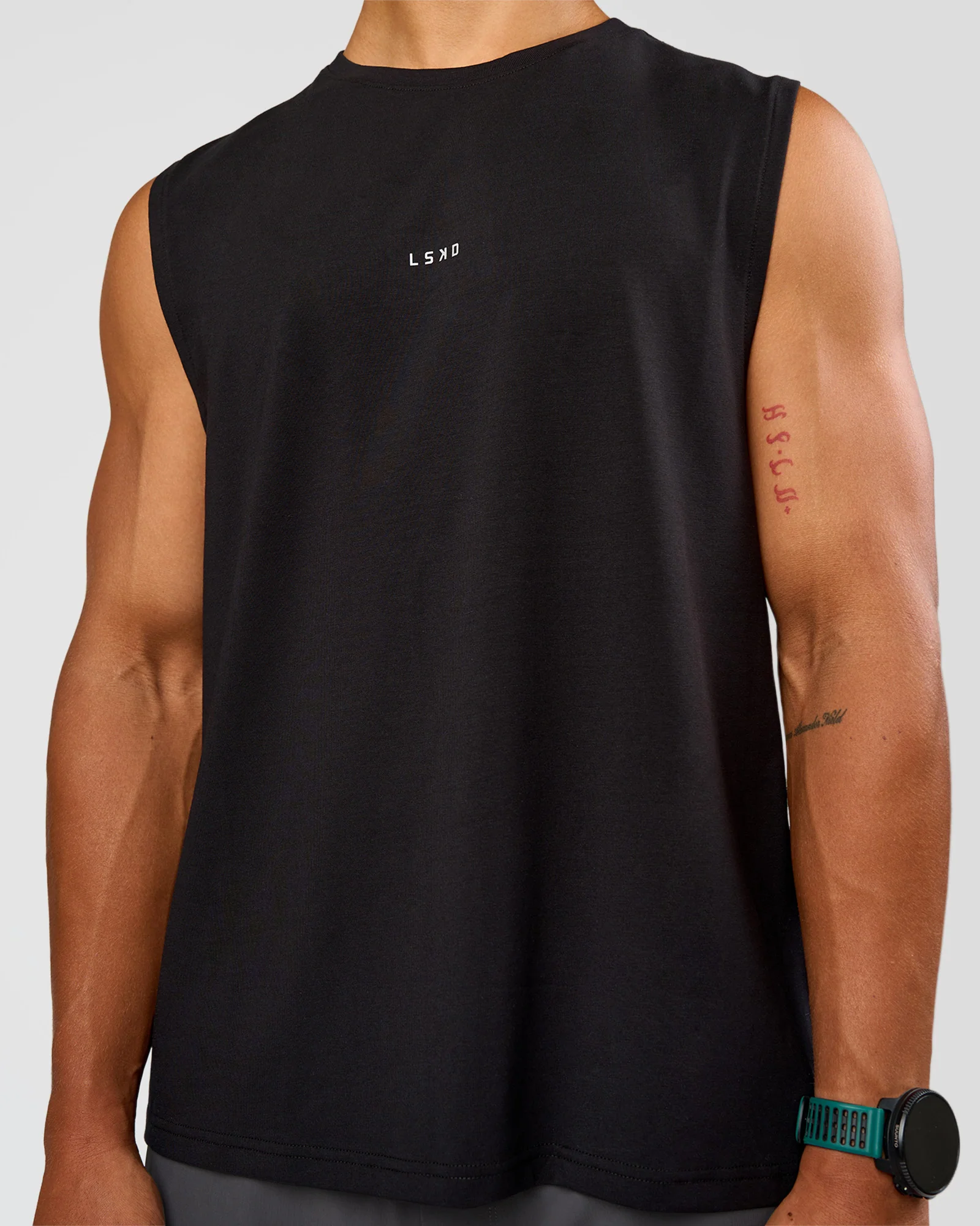 Base FLXCotton Tank Regular Fit -8cm - Black - Image 4