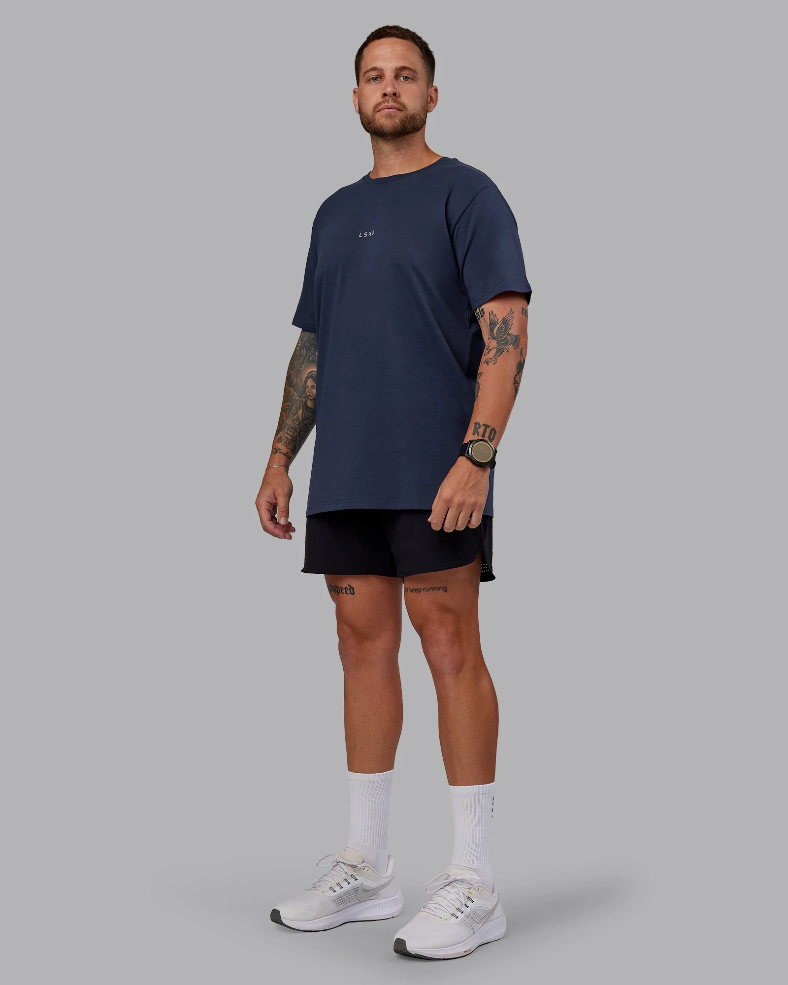 Base FLXCotton Tee - Future Navy - Image 2