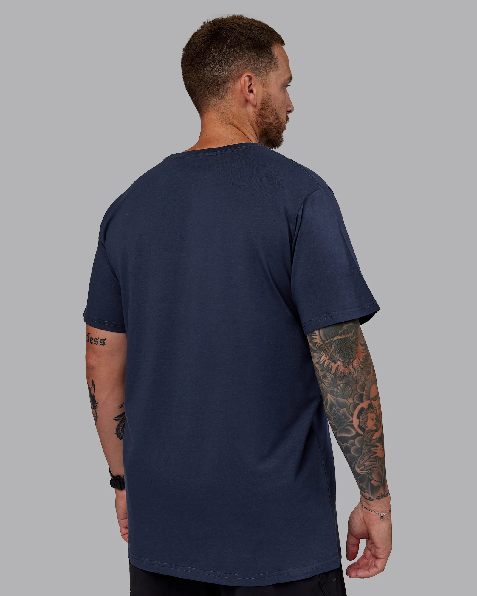 Base FLXCotton Tee - Future Navy - Image 4