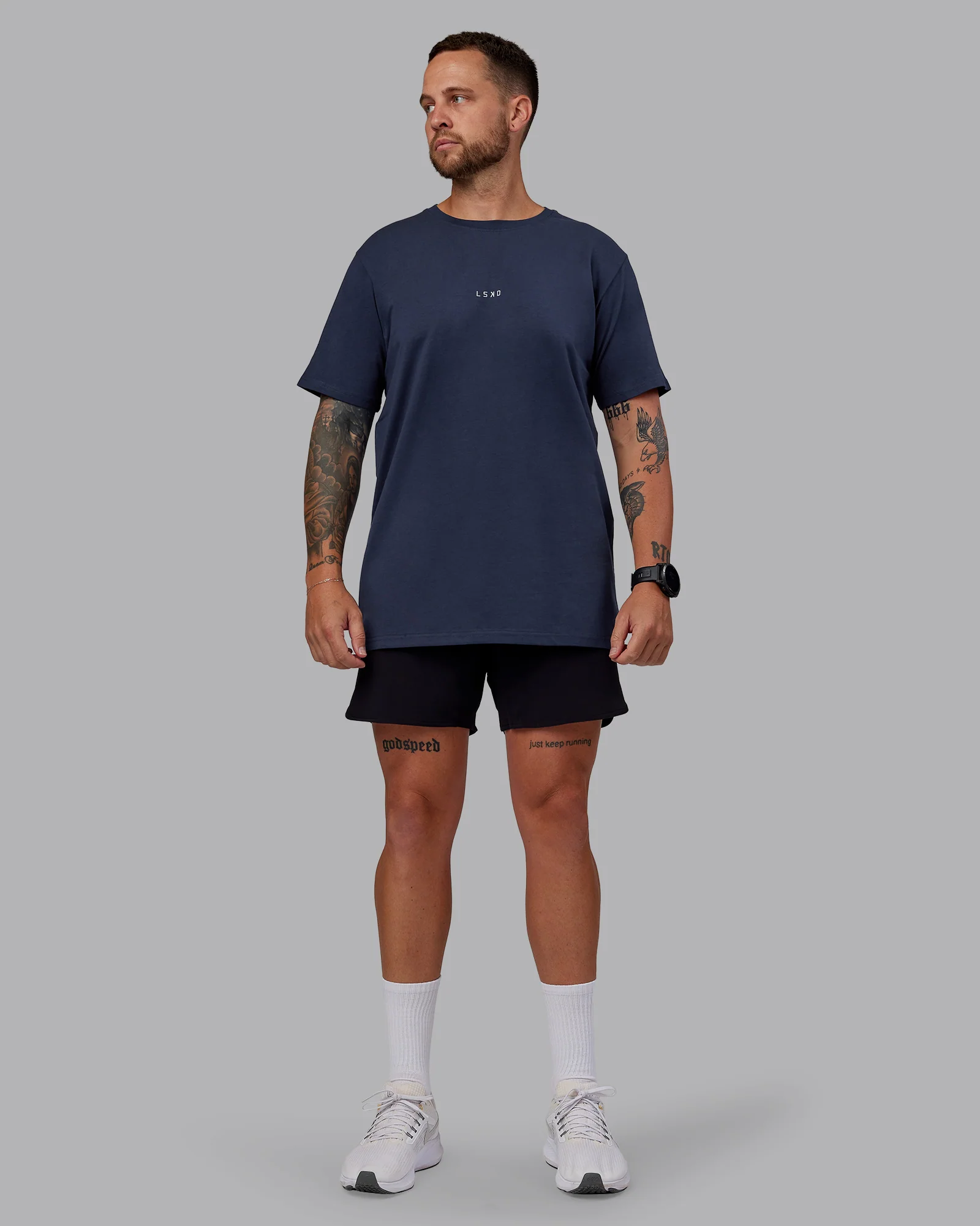 Base FLXCotton Tee - Future Navy - Image 5