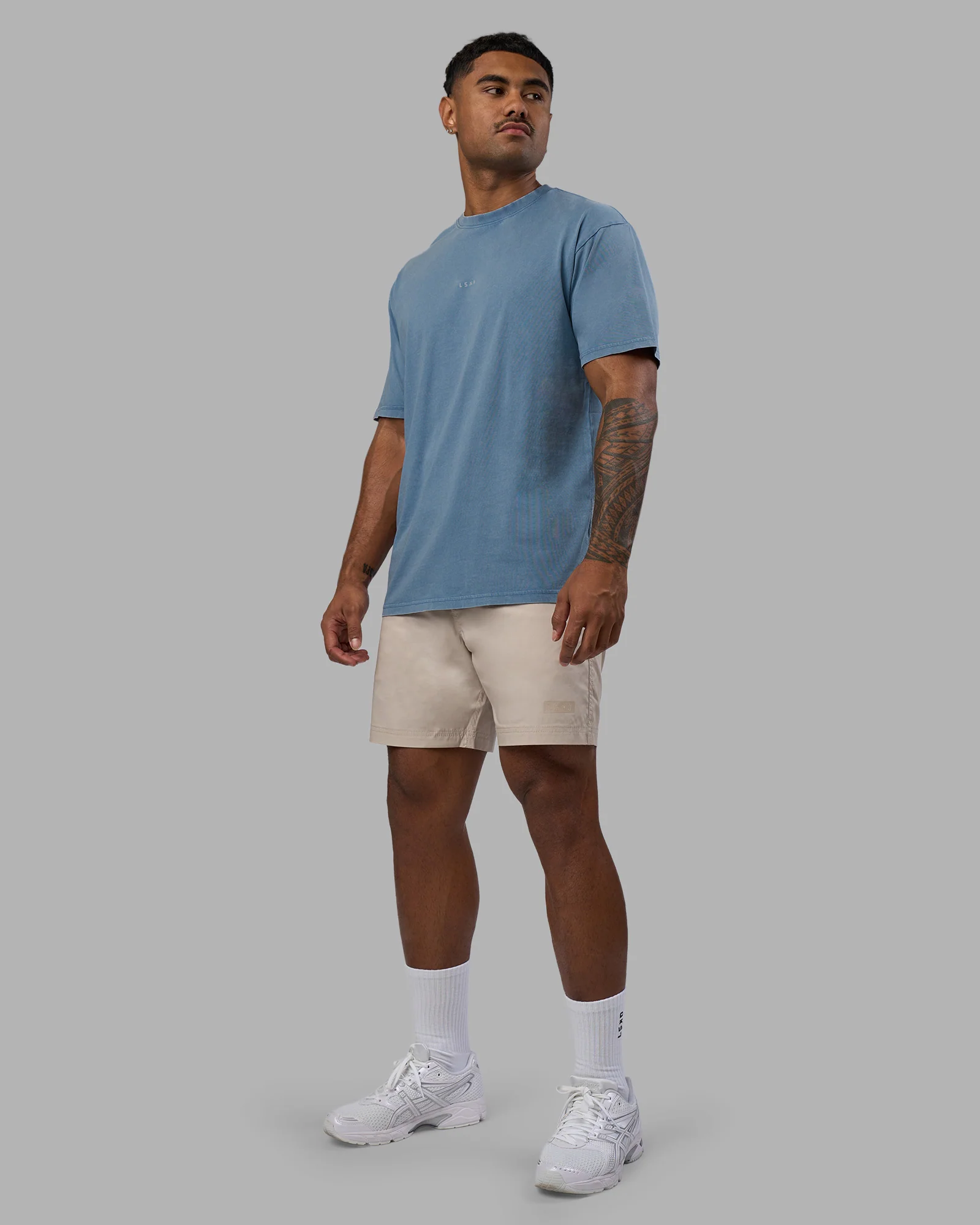 Base FLXCotton Tee Oversized - Elemental Blue Washed - Image 2